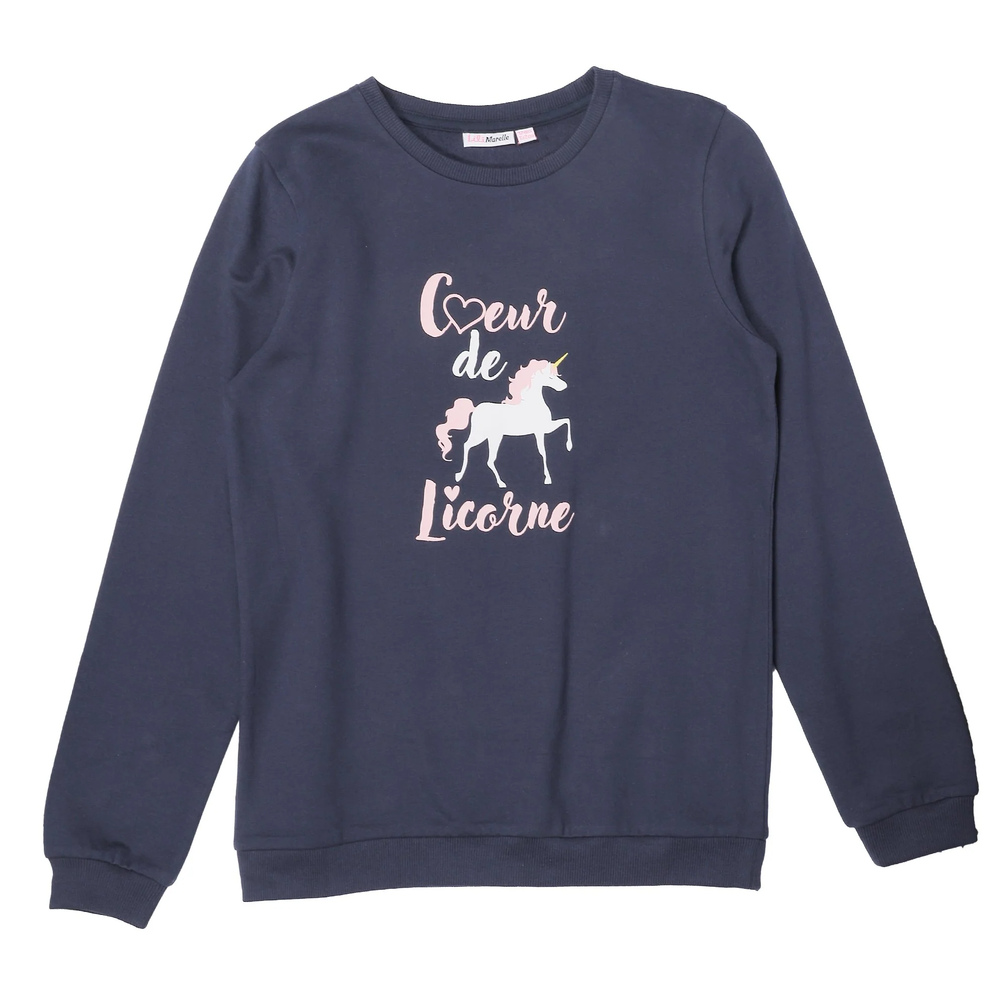 Sweat à col rond 3/6 ans - Bleu foncé