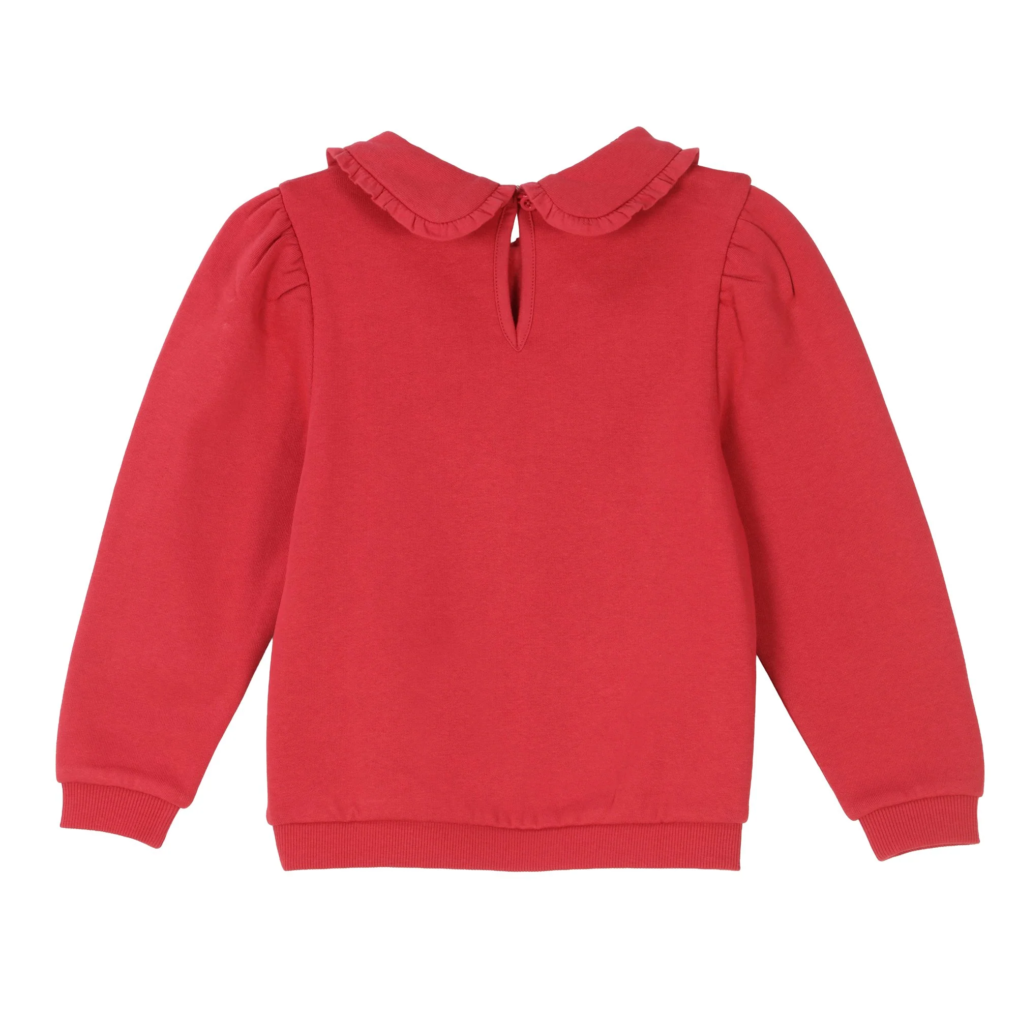 Sweat col claudine 3/12 ans - Rouge - Image 2