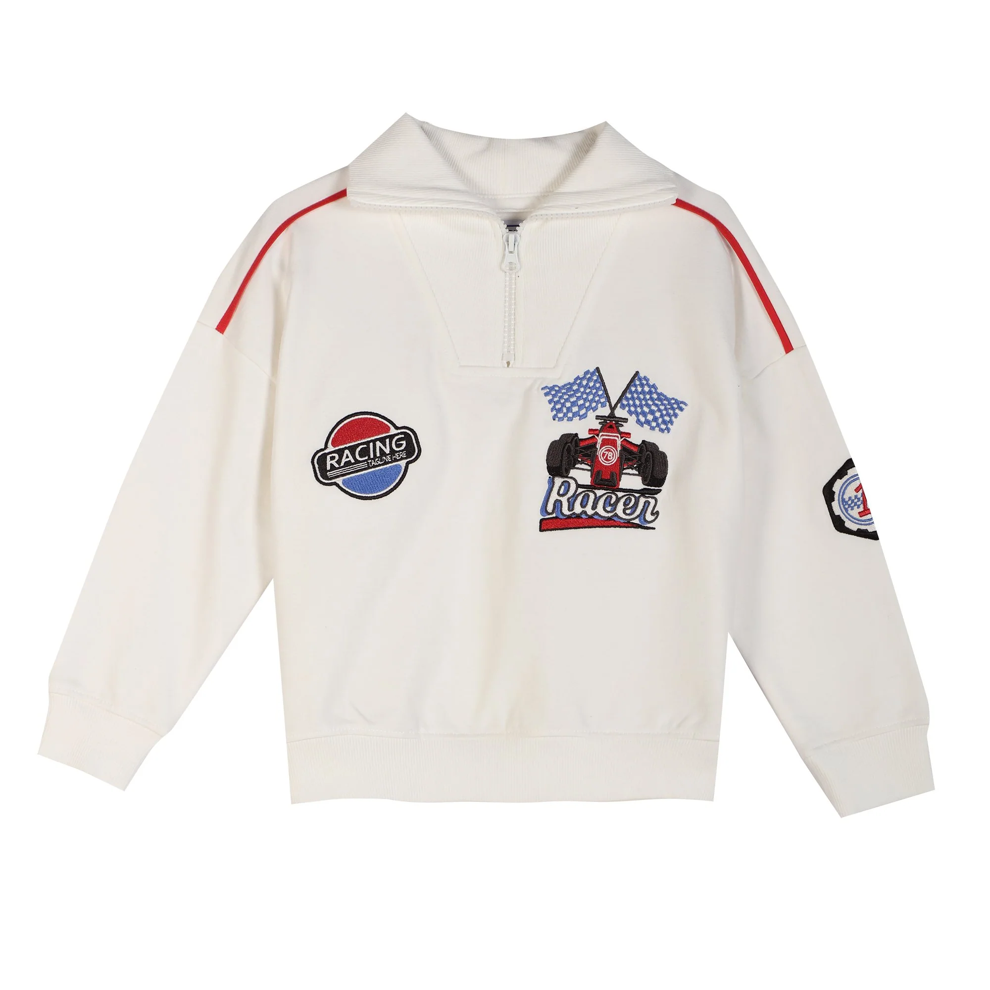 Sweat col haut - Blanc