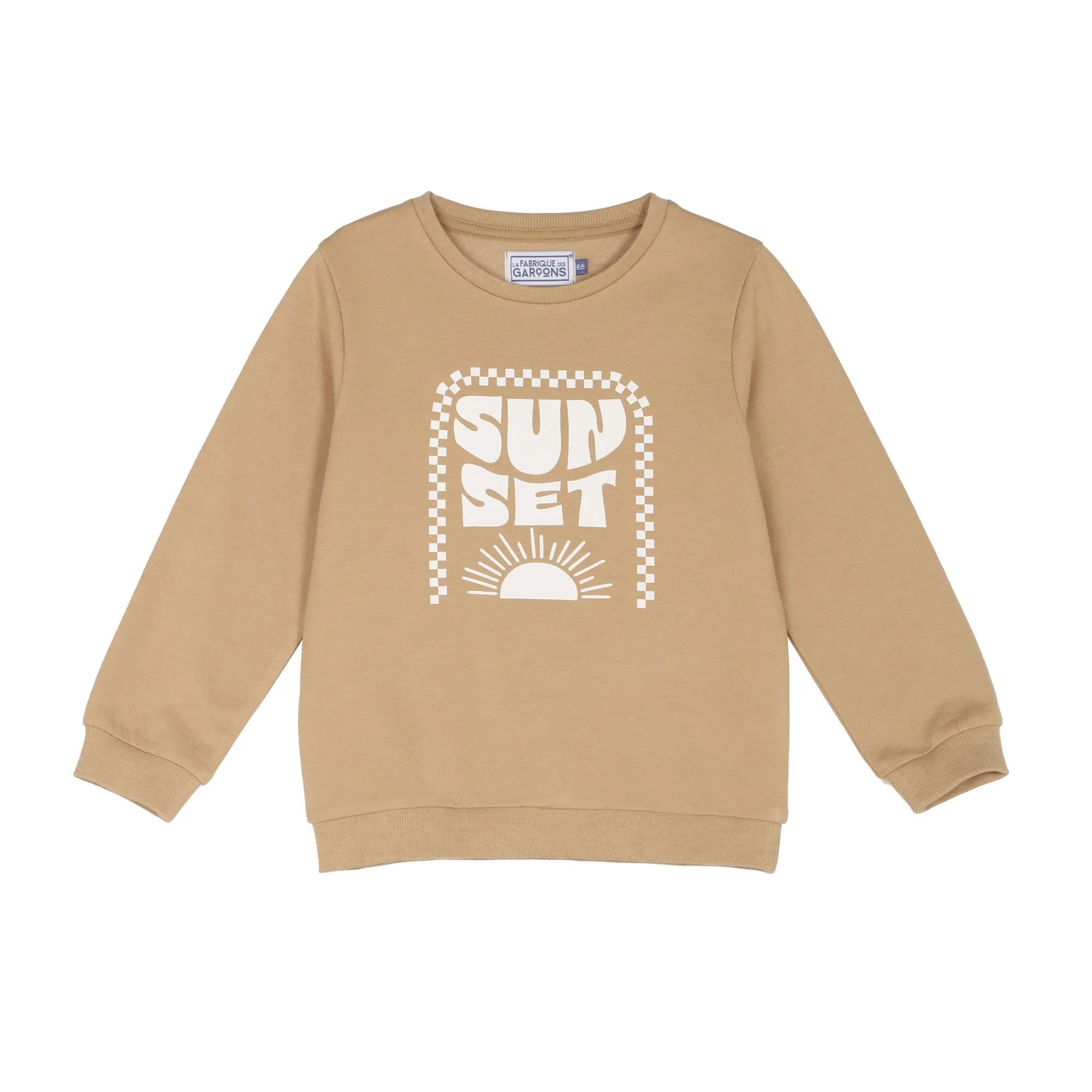 Sweat col rond  - Beige