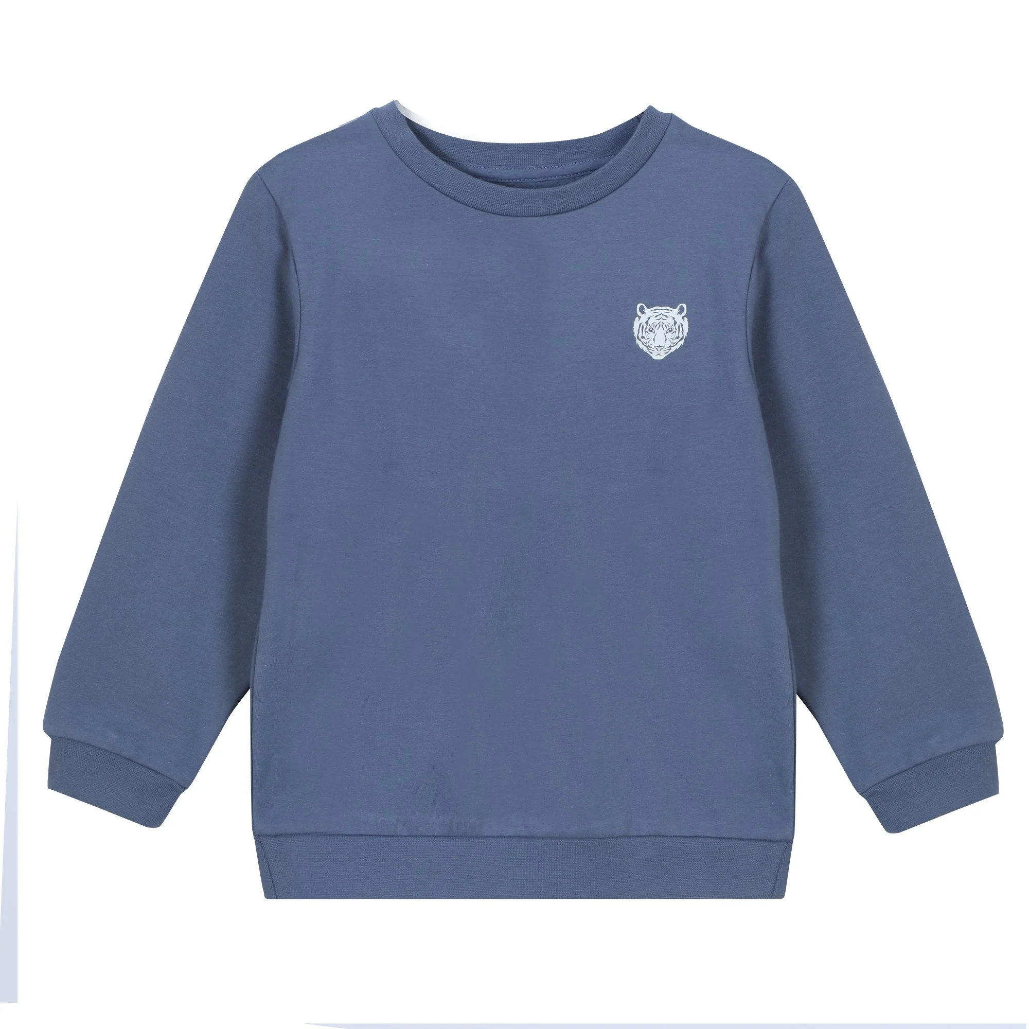 Sweat col rond brodé cœur 3/12 ans - Bleu