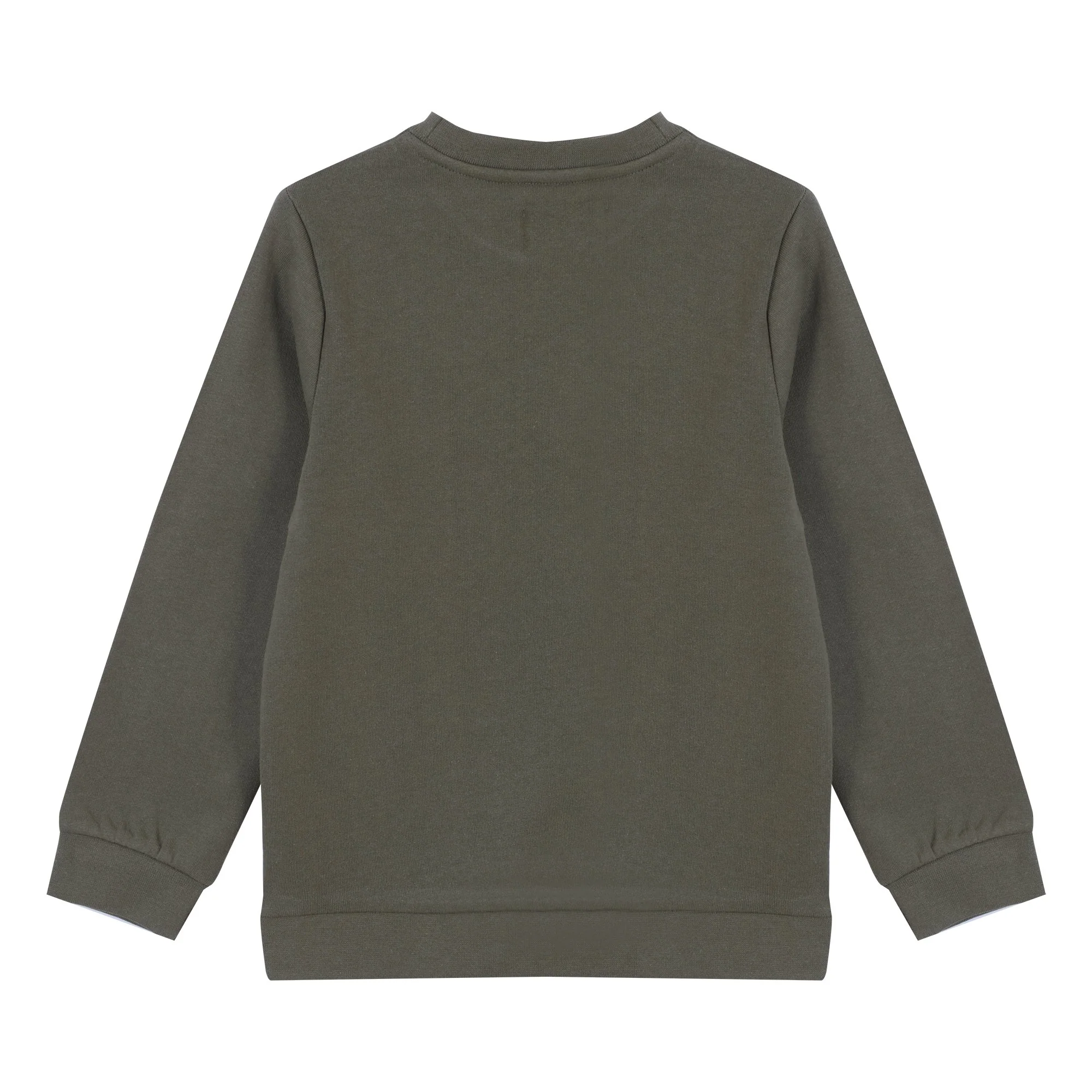 Sweat col rond brodé cœur 3/12 ans - Kaki - Image 2