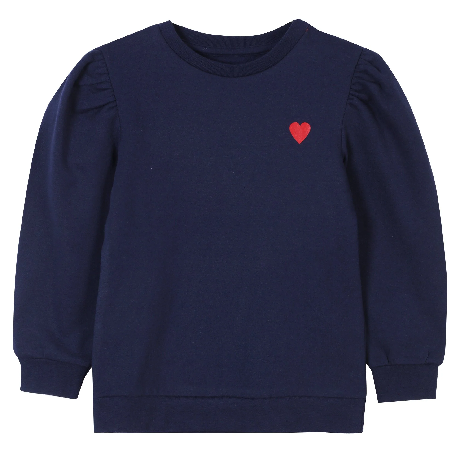 Sweat col rond brodé cœur 3/12 ans - Rose - Image 5