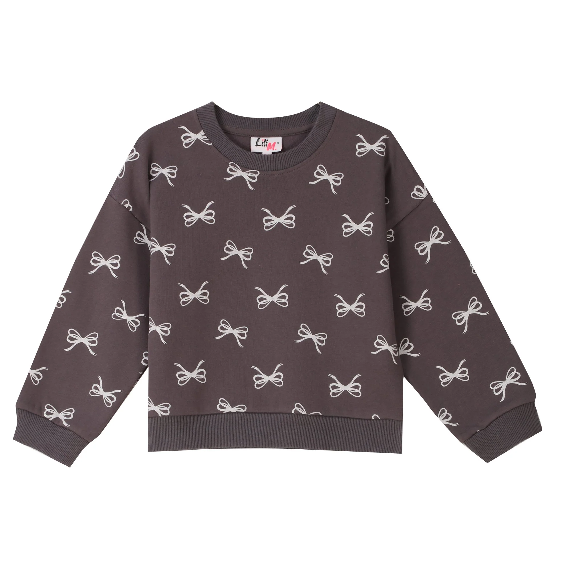 Sweat col rond imprimé 3/12 ans - Gris