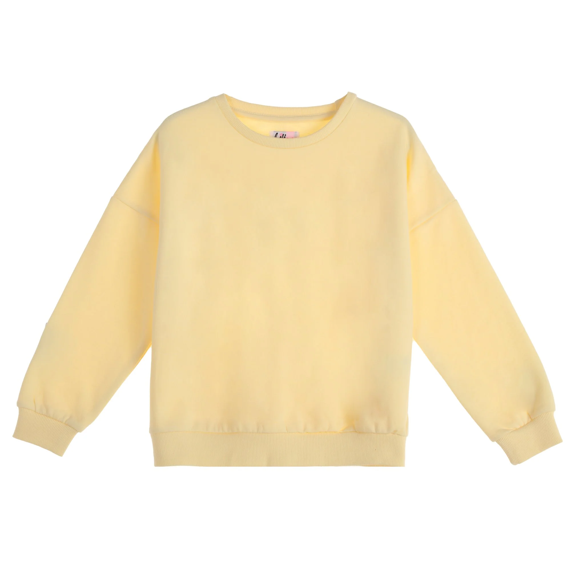 Sweat col rond - Jaune