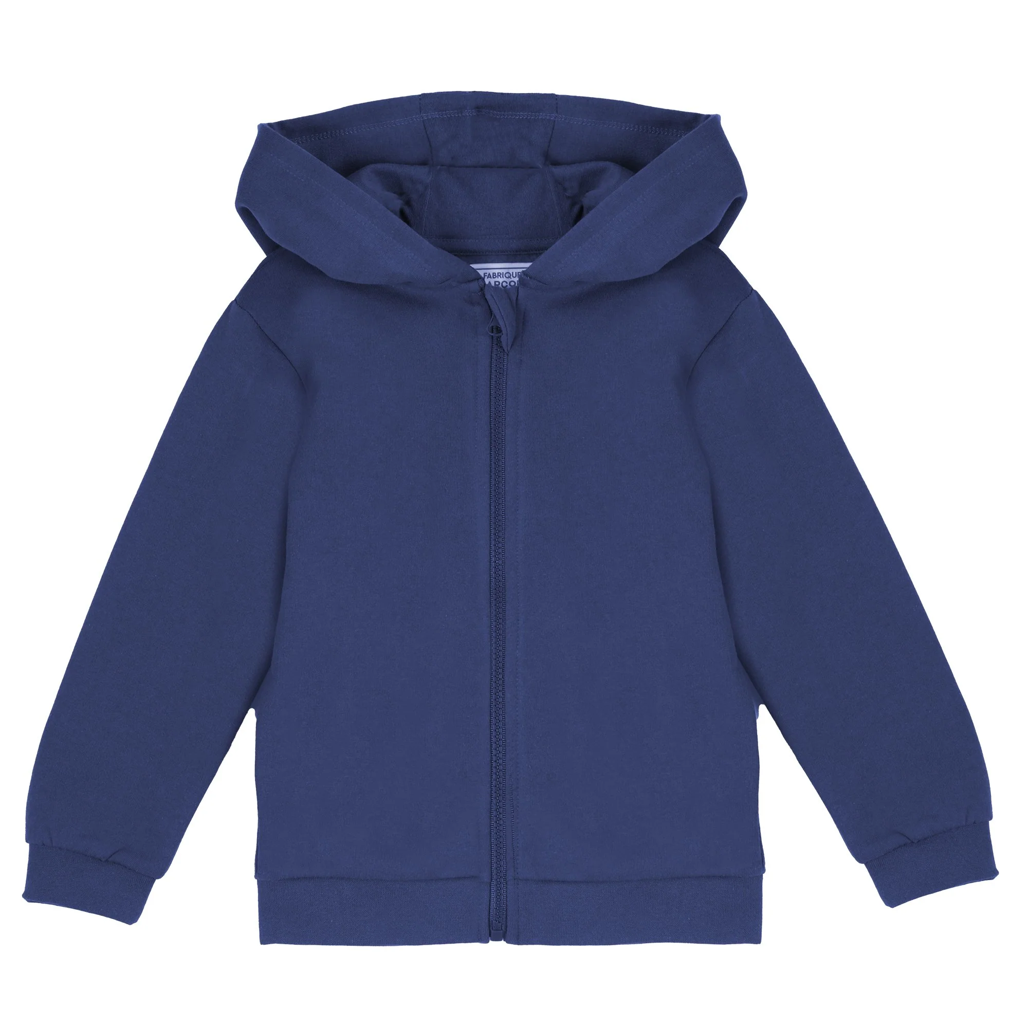 Sweat zippé à capuche 3/12 ans - Bleu foncé