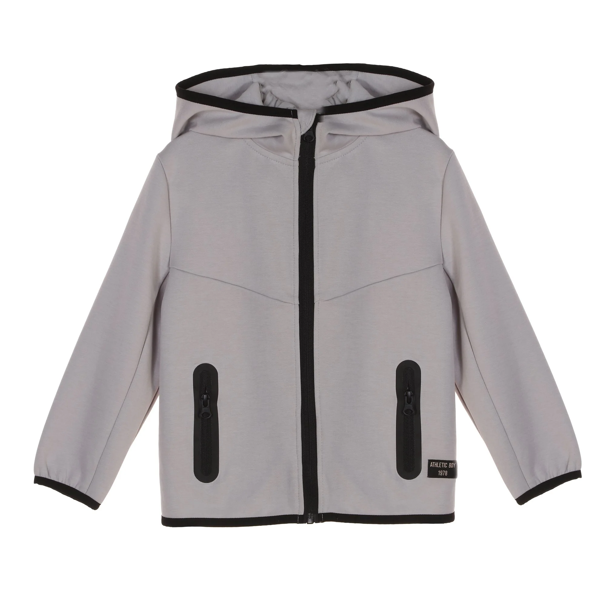 Sweat zippé à capuche 3/12 ans - Gris