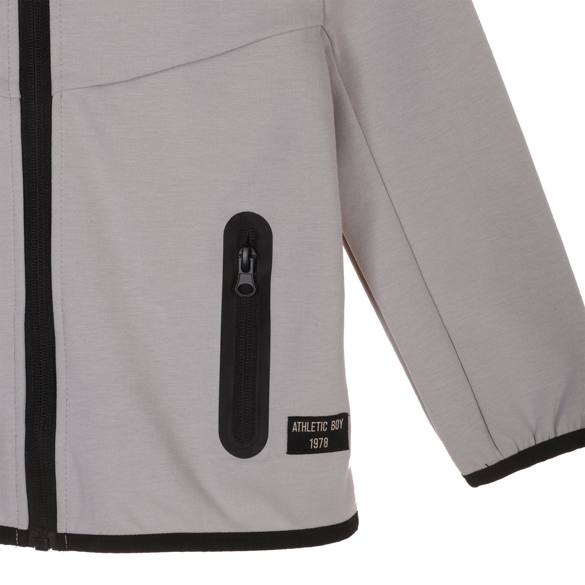 Sweat zippé à capuche 3/12 ans - Gris - Image 3