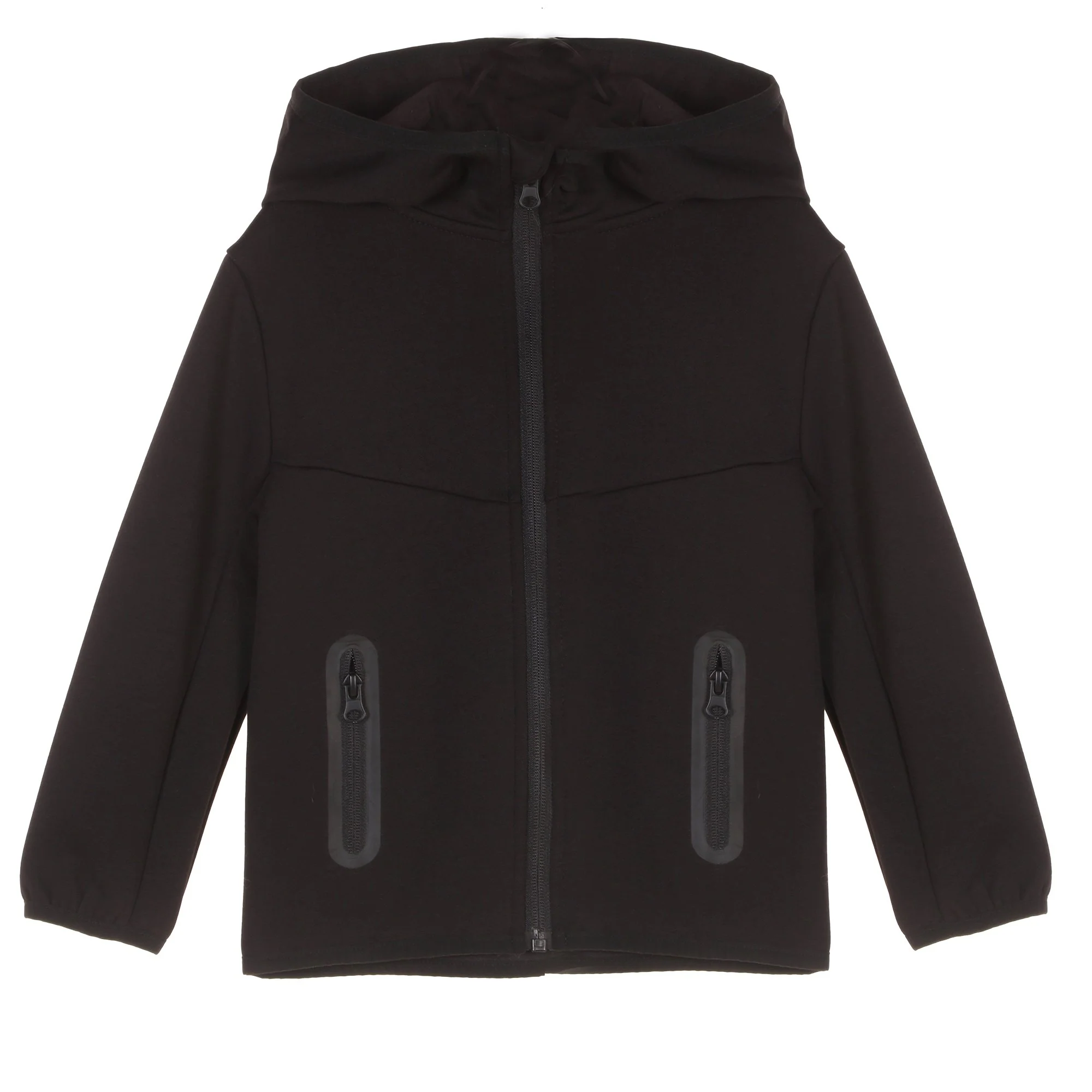 Sweat zippé à capuche 3/12 ans - Noir
