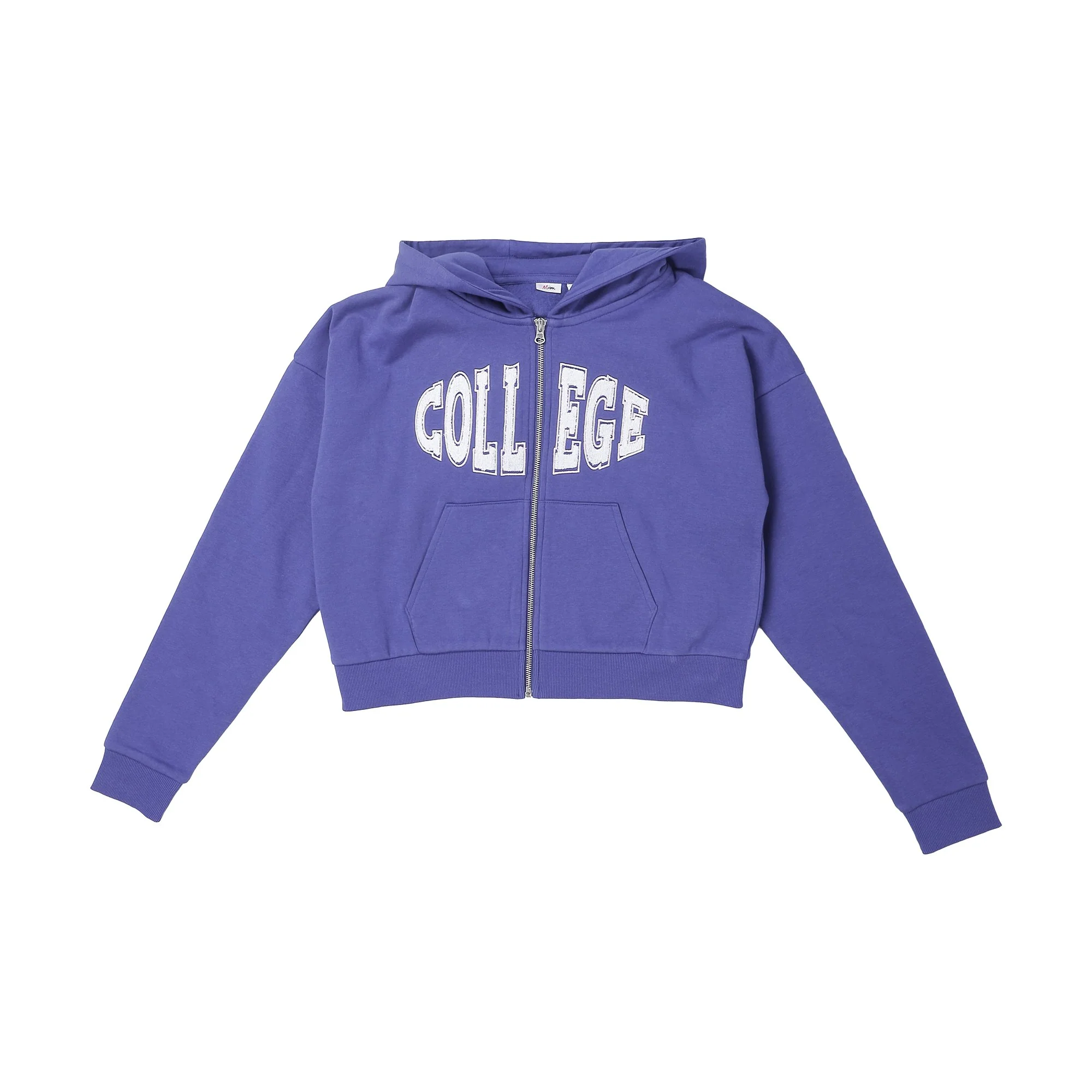 Sweat zippé à capuche  - Bleu