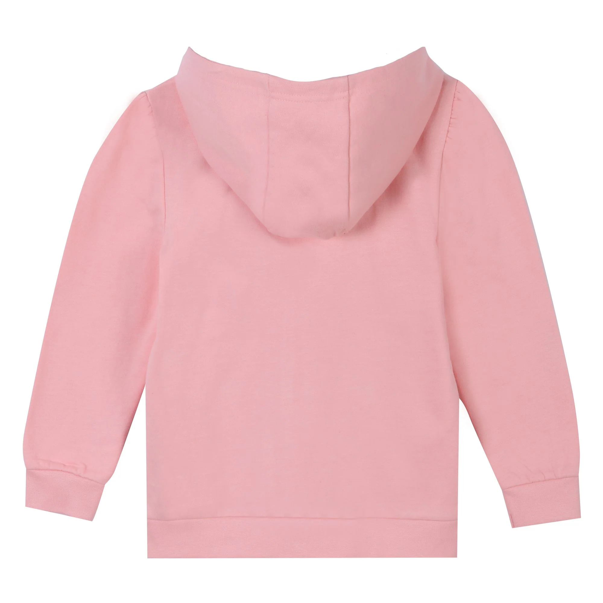 Sweat zippé à capuche brodé cœur 3/12 ans - Rose - Image 2