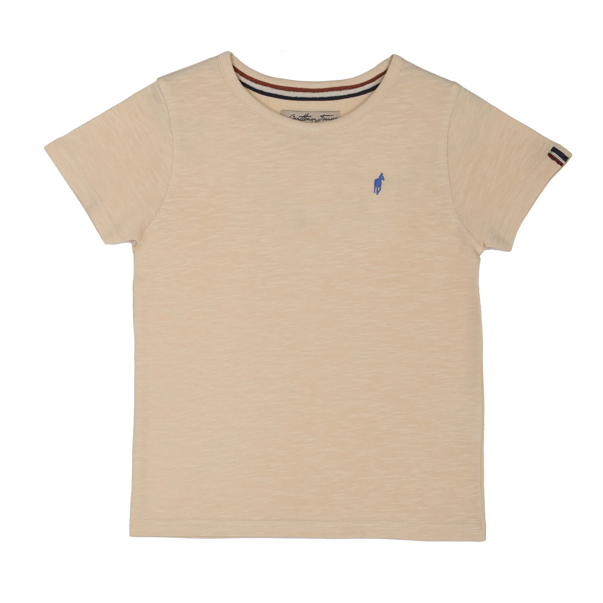 T-shirt manches courtes avec broderie - Beige
