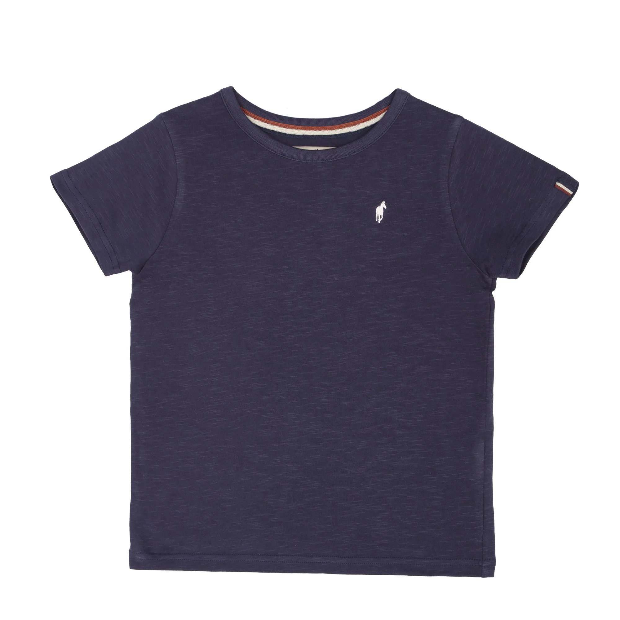 T-shirt manches courtes avec broderie - Bleu foncé