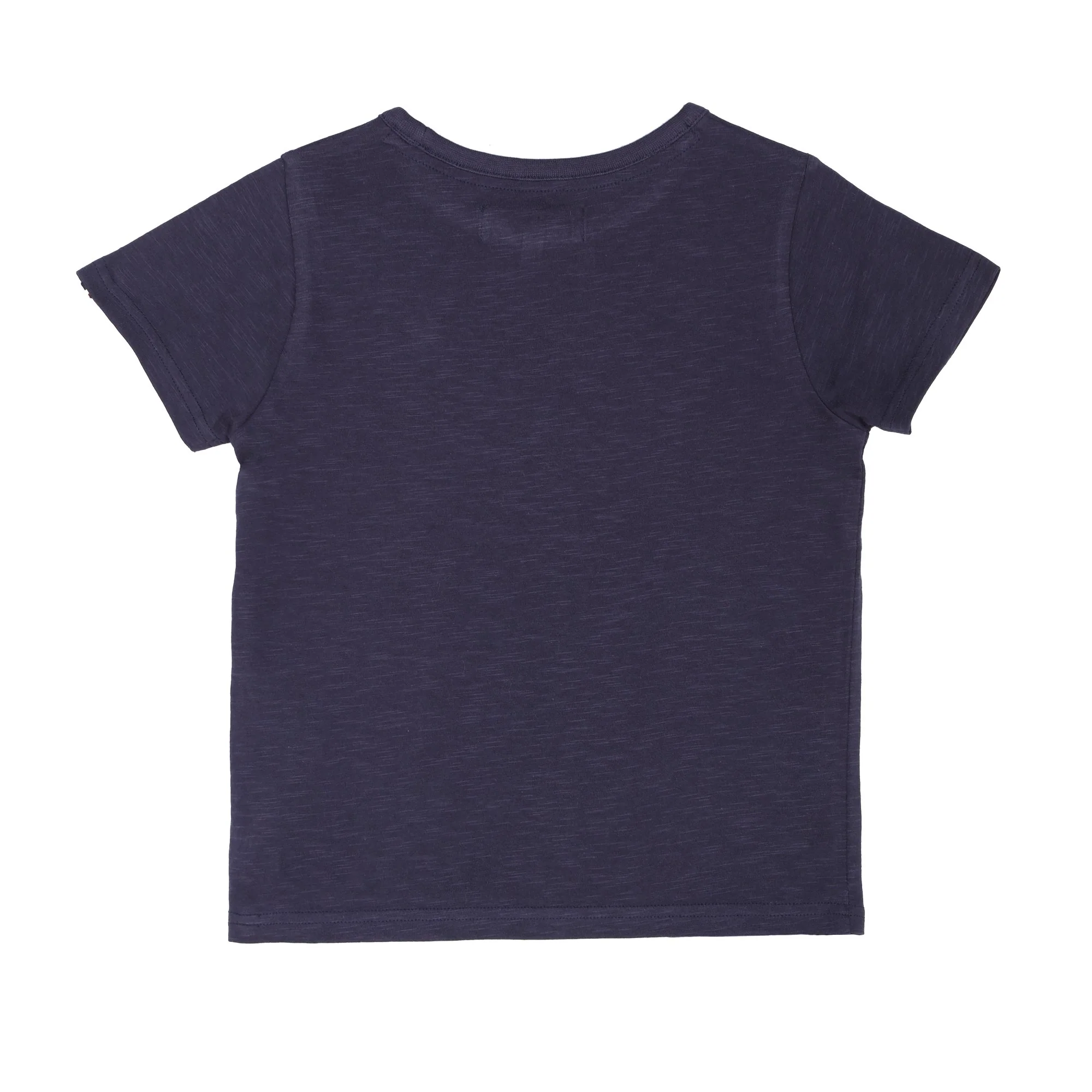 T-shirt manches courtes avec broderie - Bleu foncé - Image 2