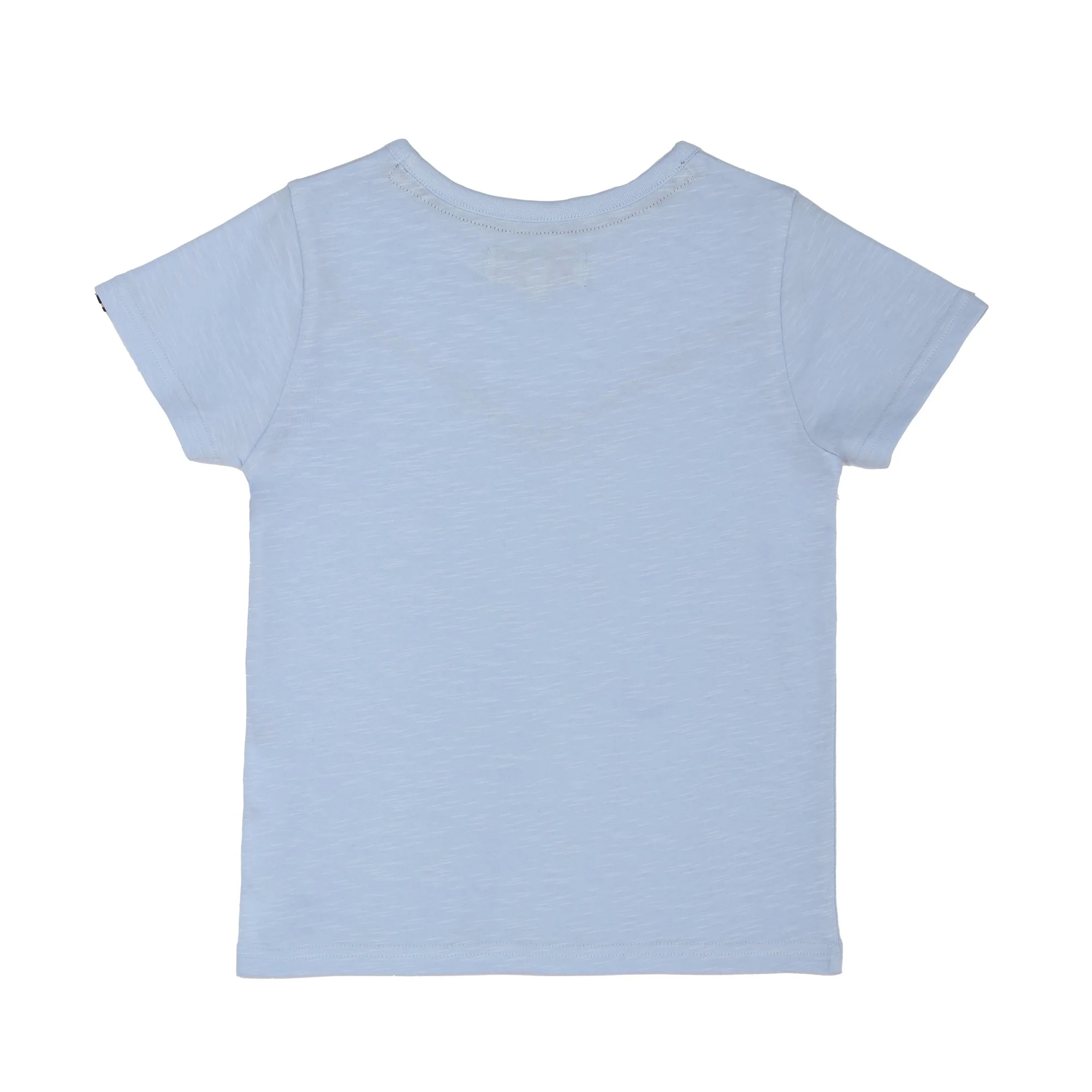 T-shirt manches courtes avec broderie - Bleu - Image 2