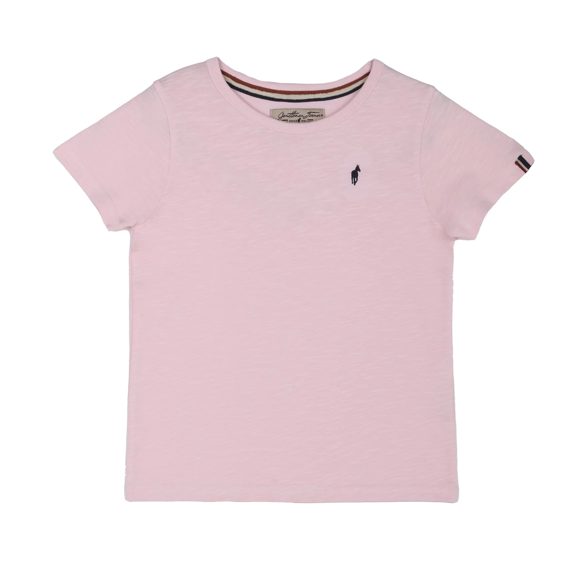 T-shirt manches courtes avec broderie - Rose