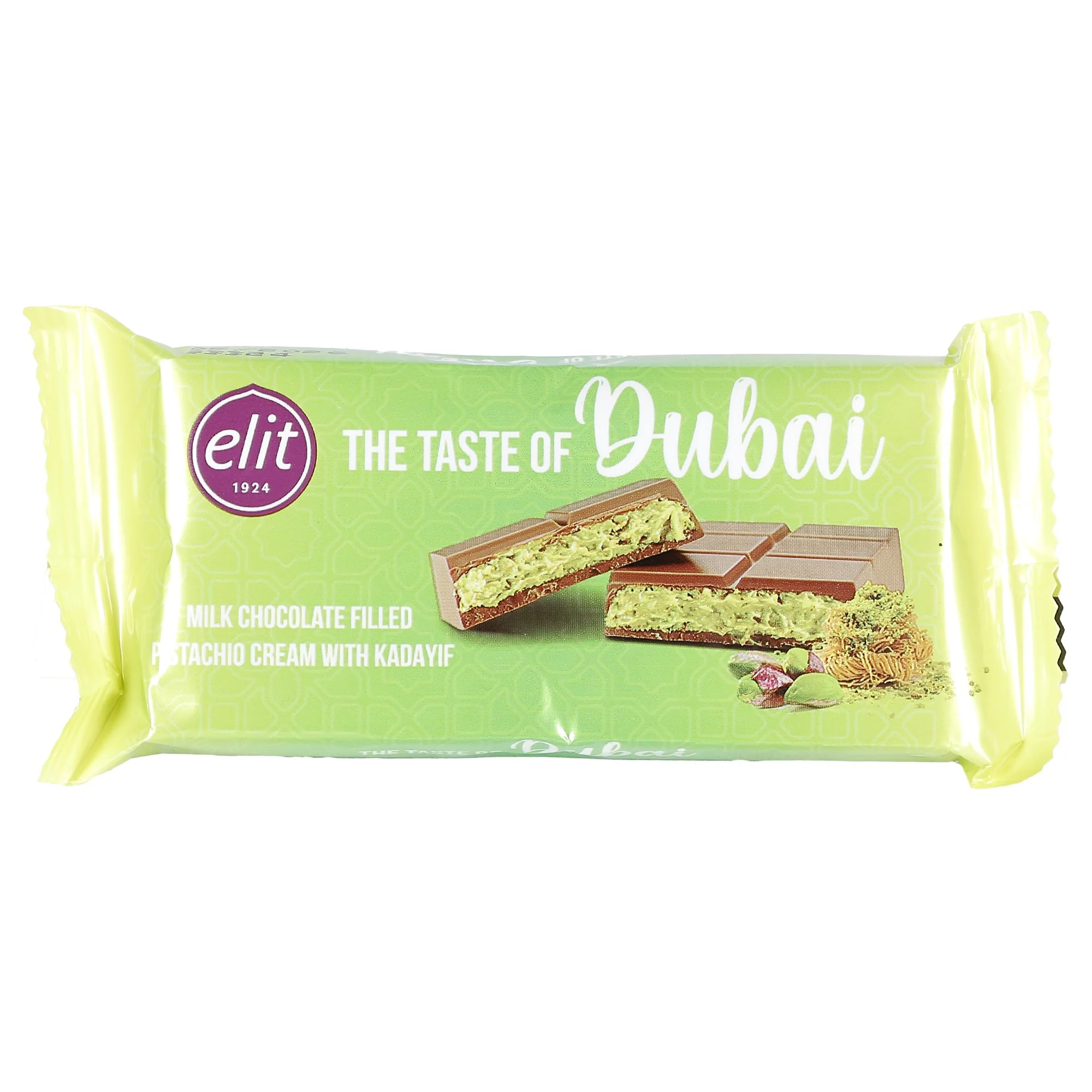 Tablette de chocolat de Dubaï crème de pistache et kadaif
