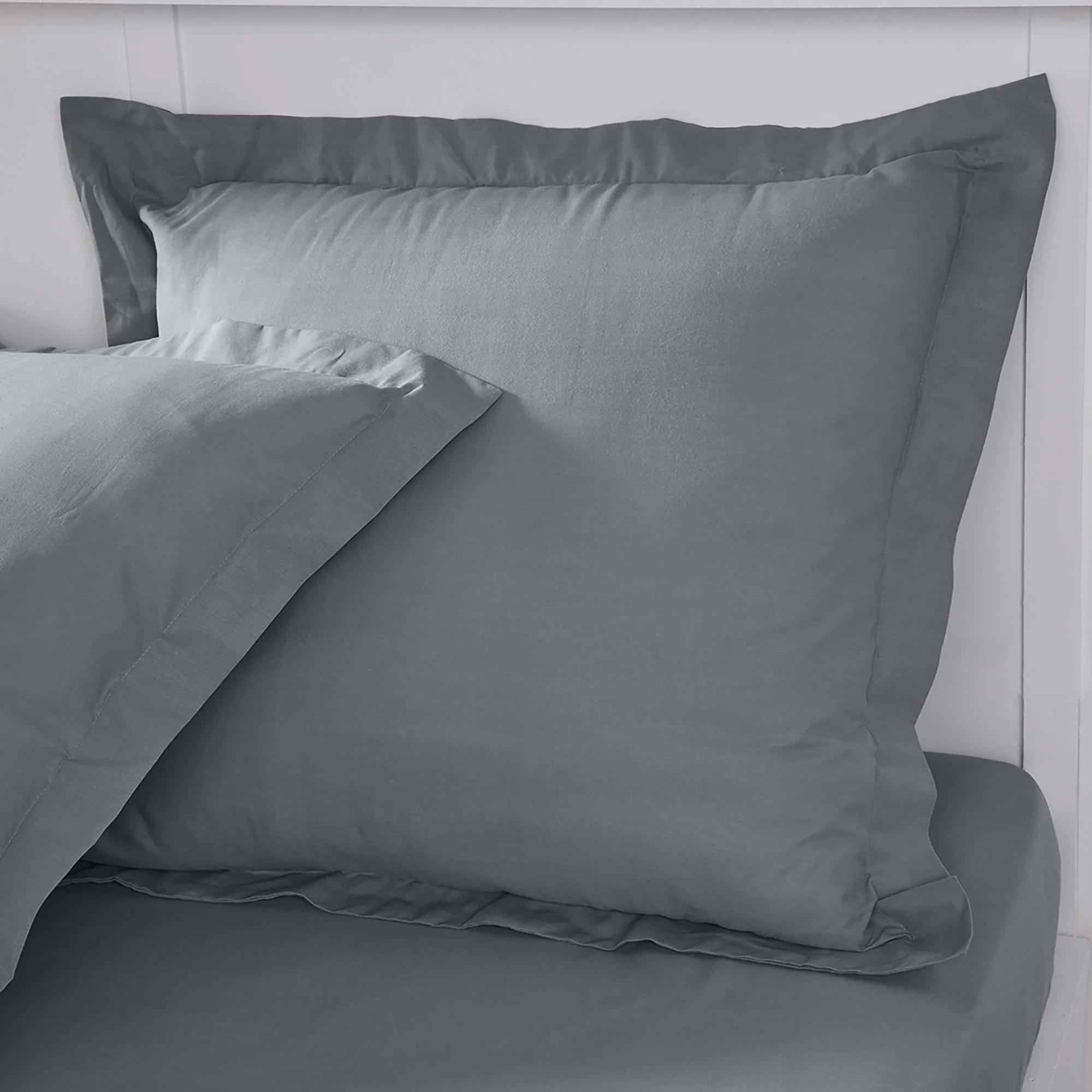 Taie d'oreiller gris anthracite 63x63cm