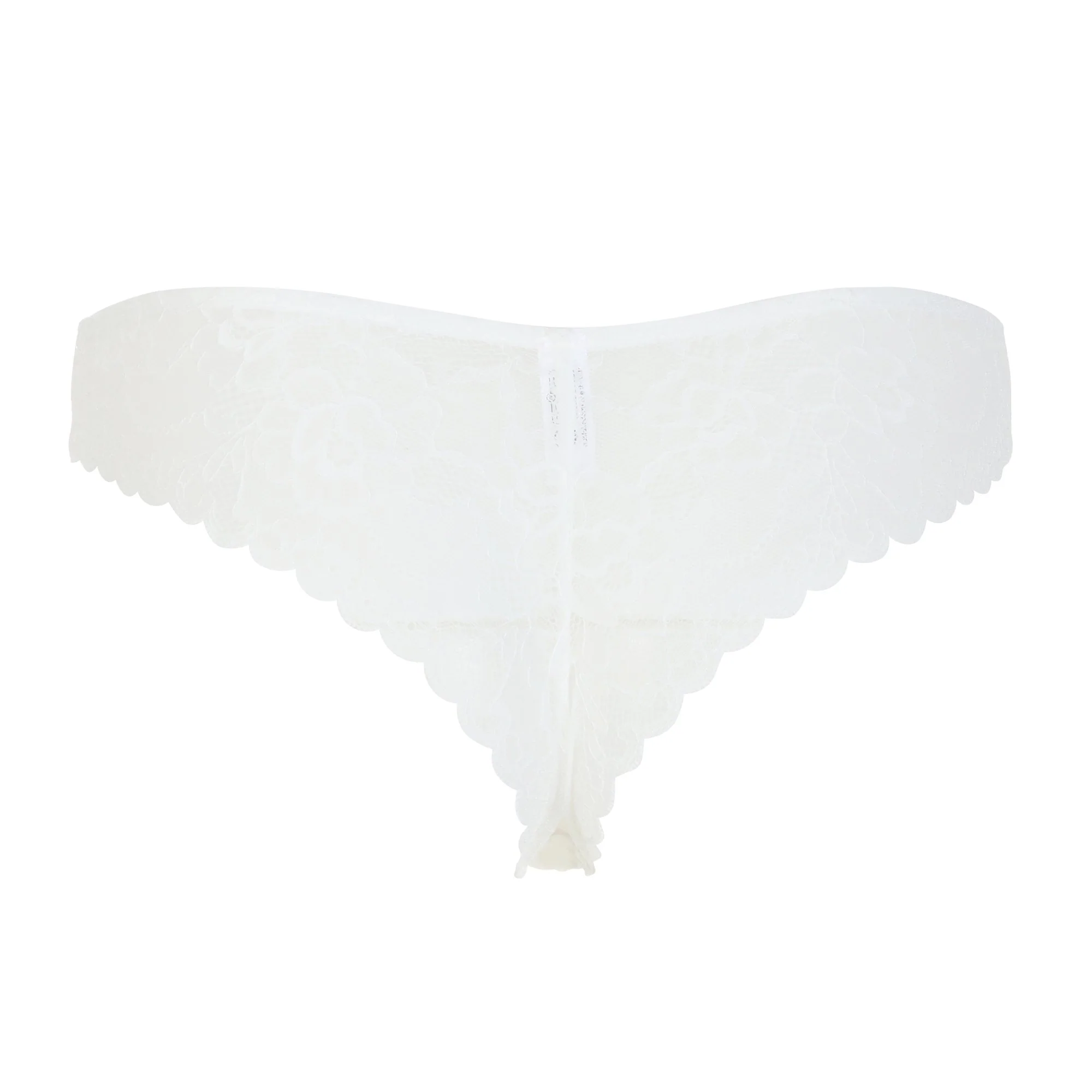 Tanga en dentelle ivoire - Blanc - Image 2