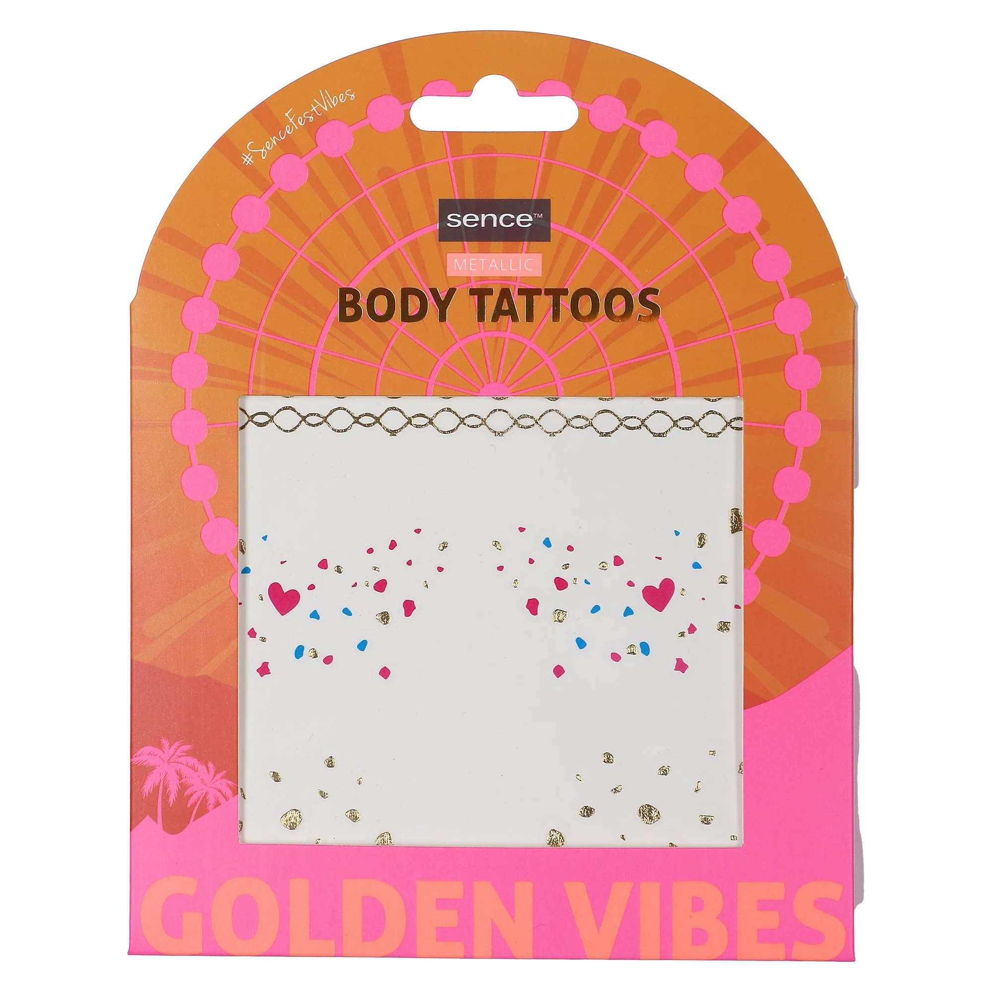 Tatouage corps festive heat  - Or