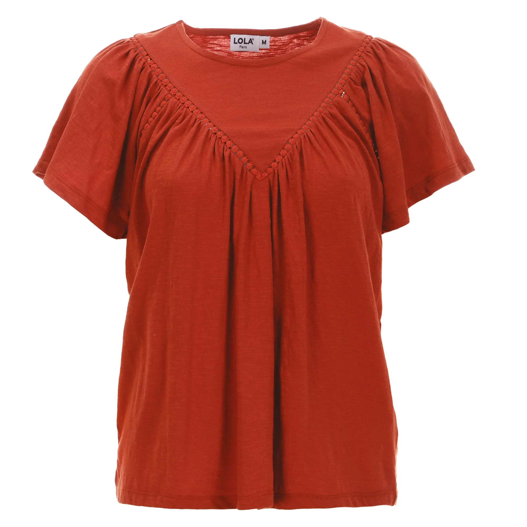 Tee-shirt avec broderie - Orange