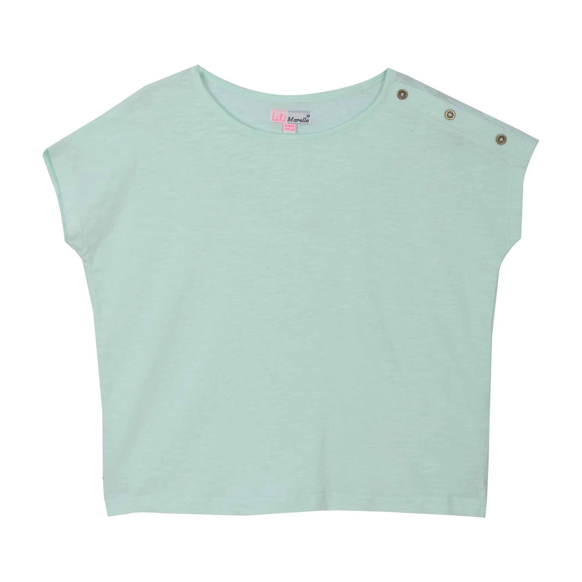 Tee-shirt boutons épaule 3/6 ans - Vert