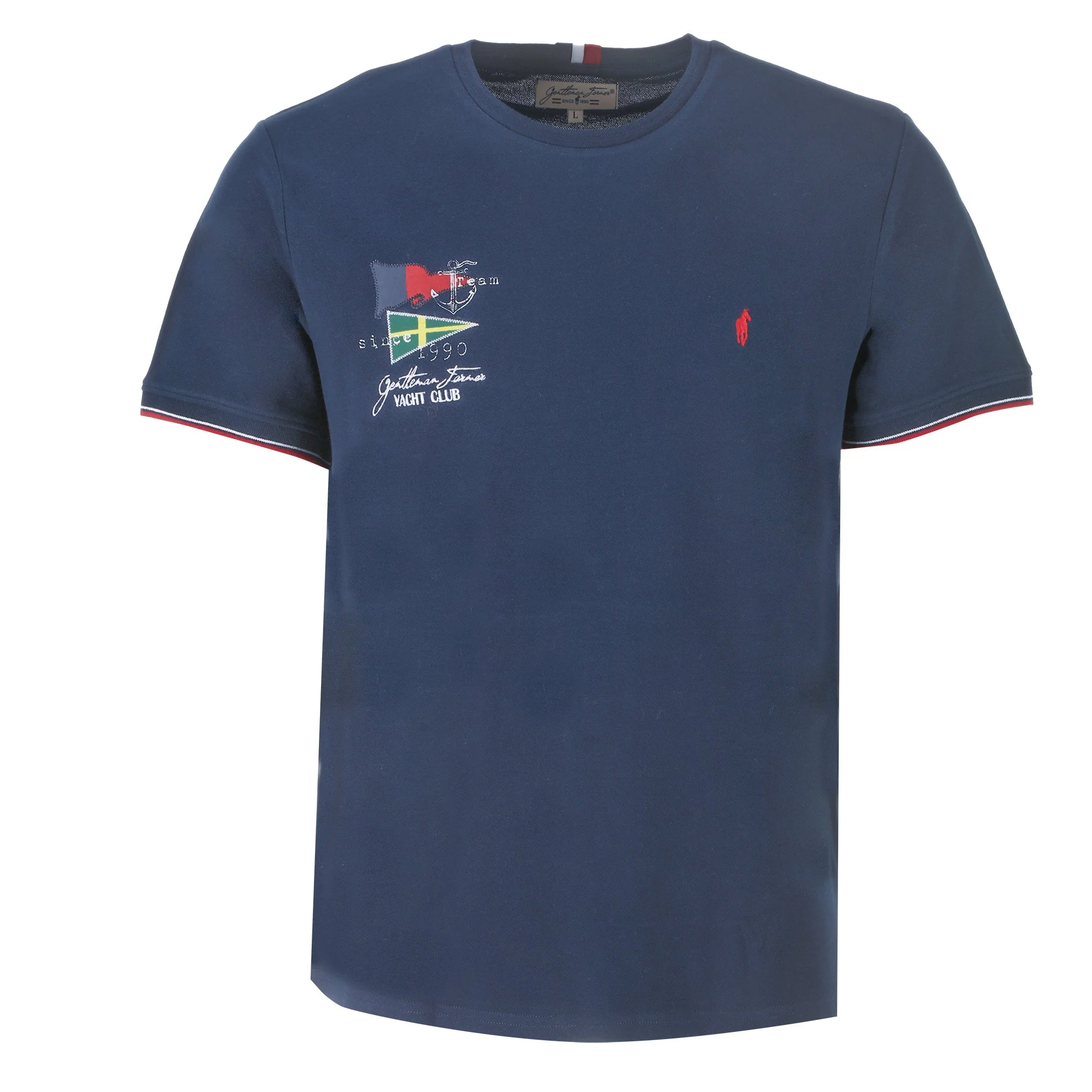 Tee-shirt col rond - Bleu foncé