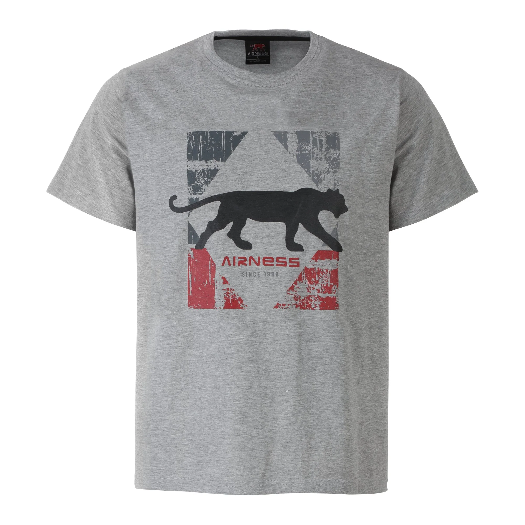 Tee-shirt col rond gris - Gris - Image 2