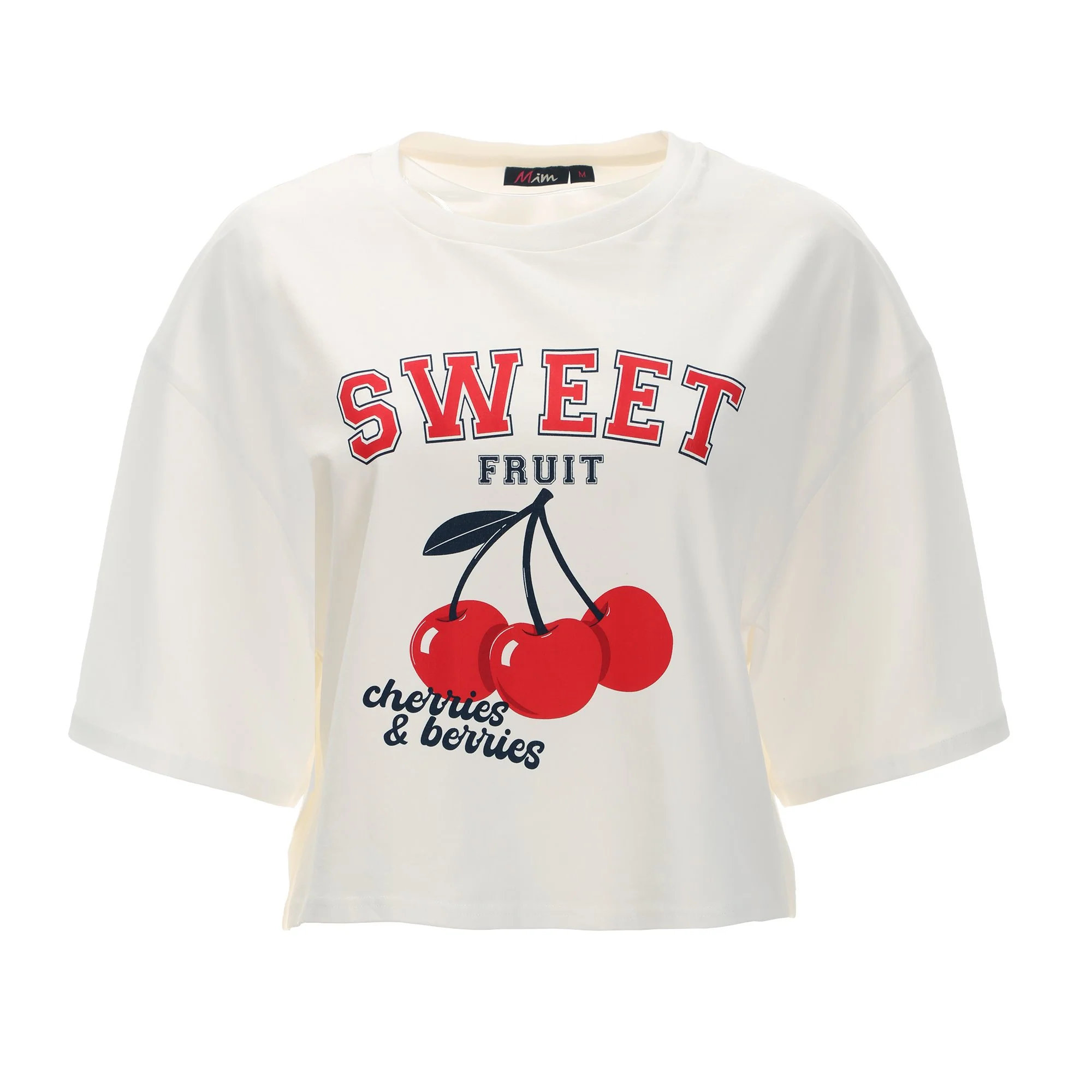 Tee shirt crop top  - Beige