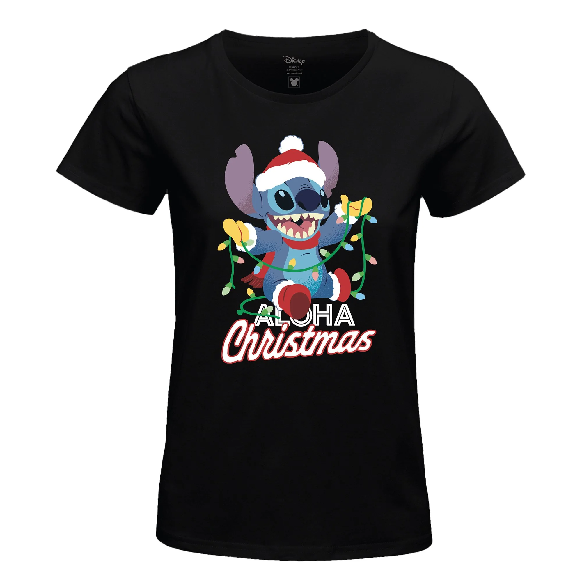 tee-shirt de Noël Stitch - Noir