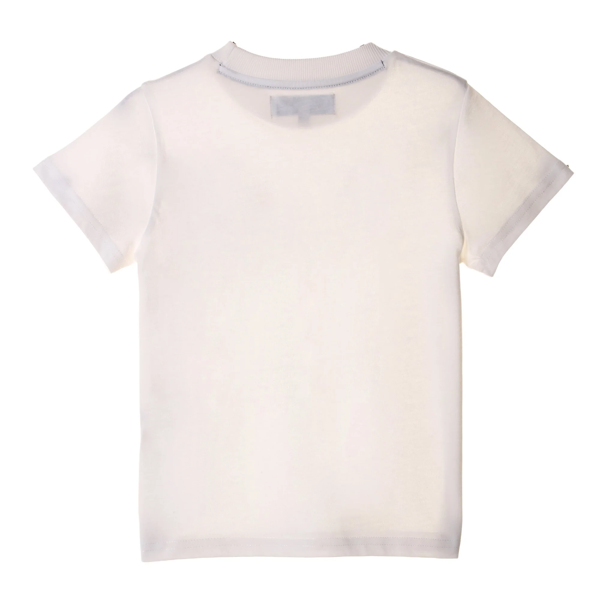 Tee shirt manches courtes avec patch et broderie - Blanc - Image 2