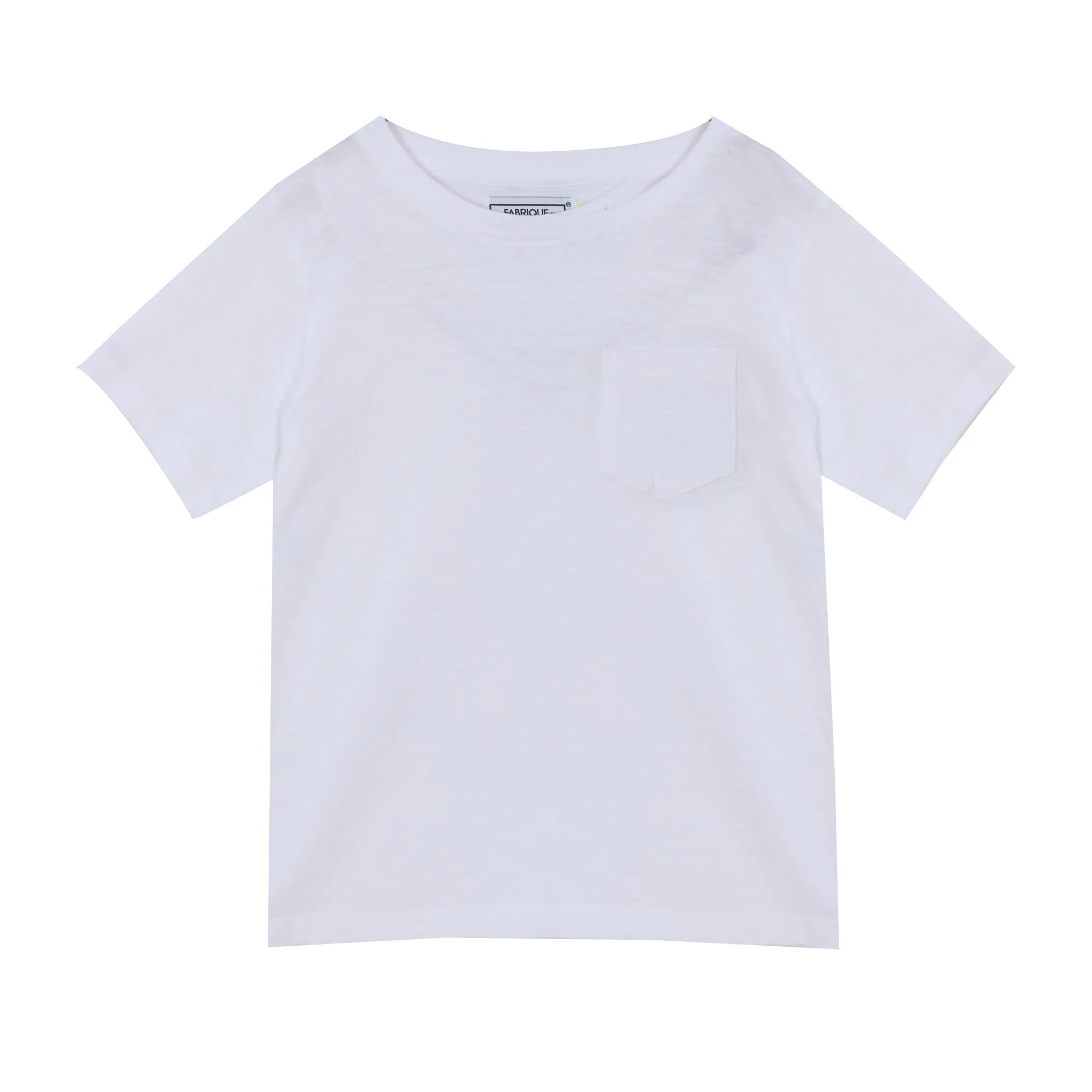 Tee-shirt manches courtes avec poche 3/6 ans  - Blanc