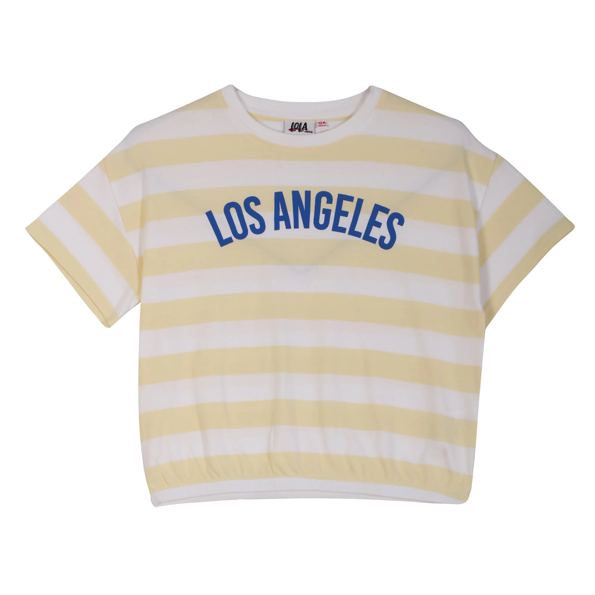 Tee-shirt manches courtes rayé 7/12 ans - Jaune