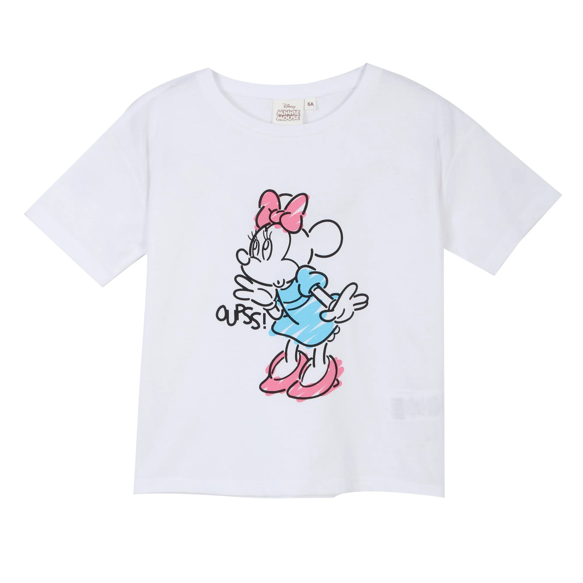 Tee-shirt manches courtes Vaiana ou Minnie 4/10 ans - Blanc - Image 3