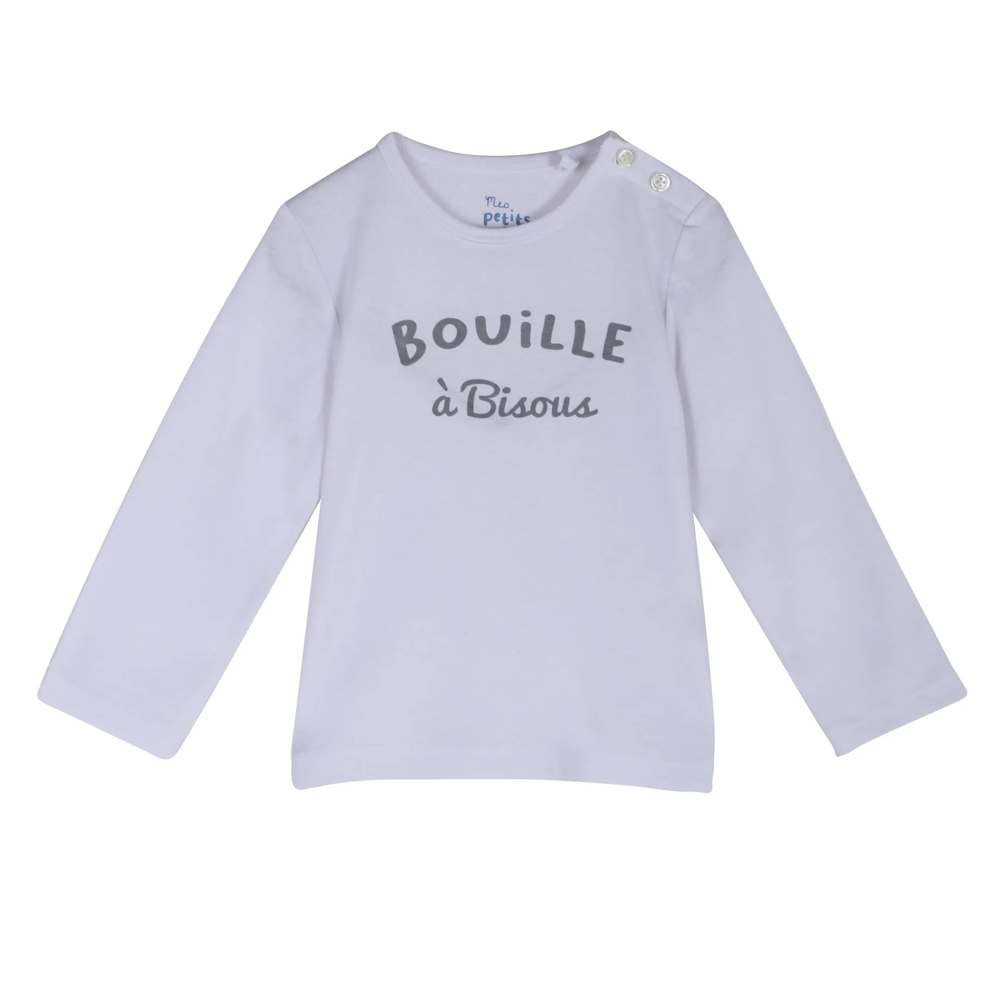 Tee-shirt manches longues 3/36 mois - Blanc