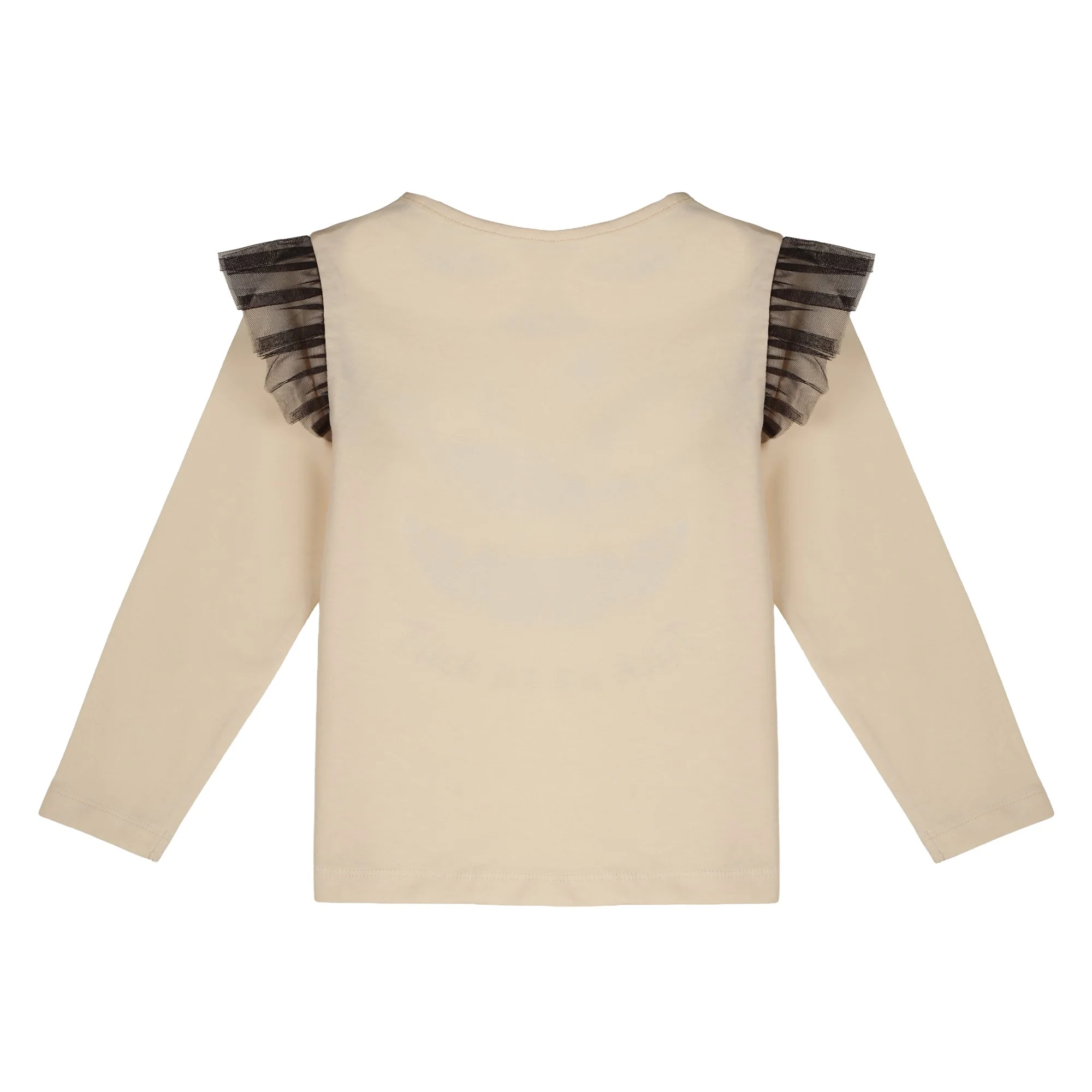Tee-shirt manches longues à volants 3-12 ans  - Beige - Image 2