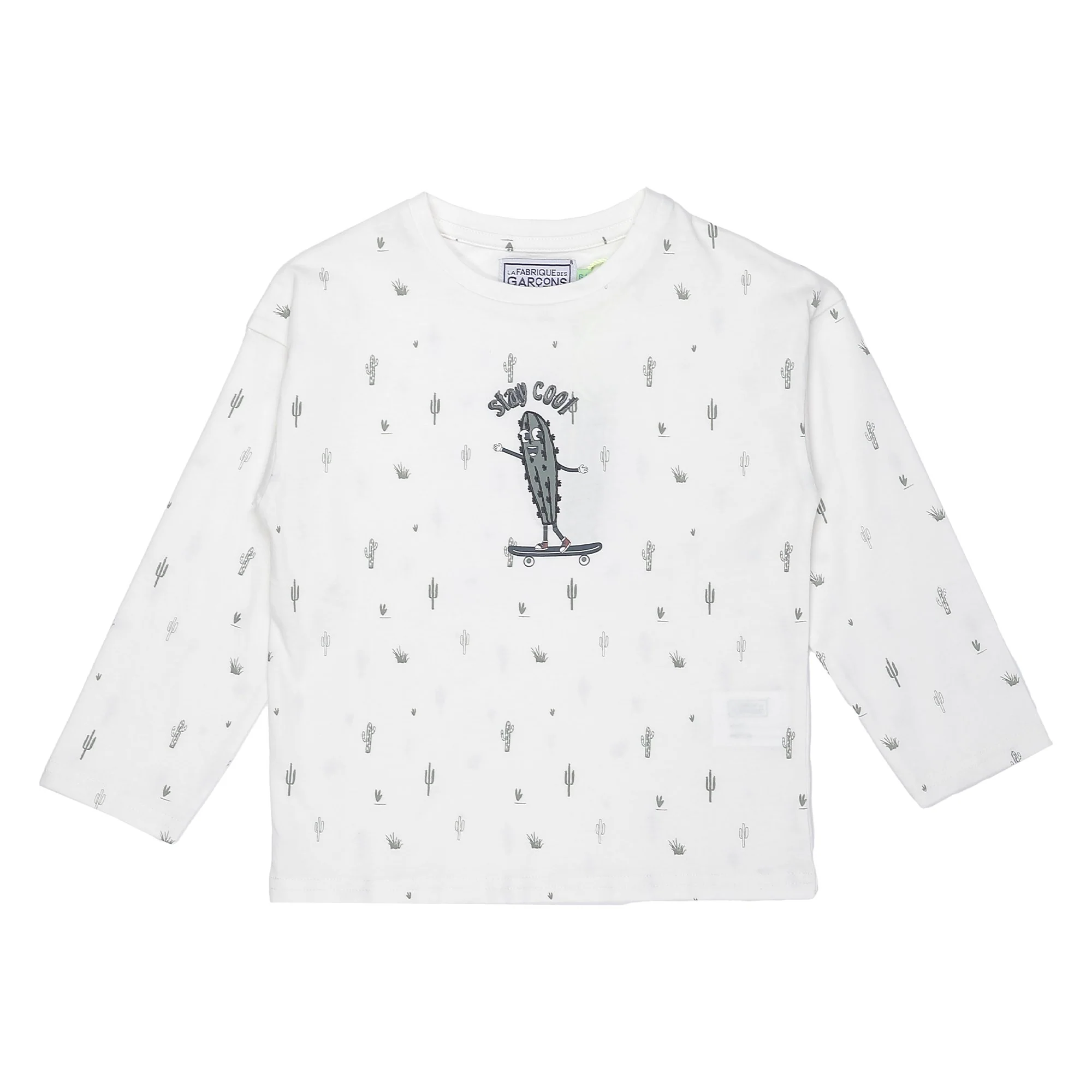 Tee-shirt manches longues avec animation 3/10 ans - Blanc - Image 3