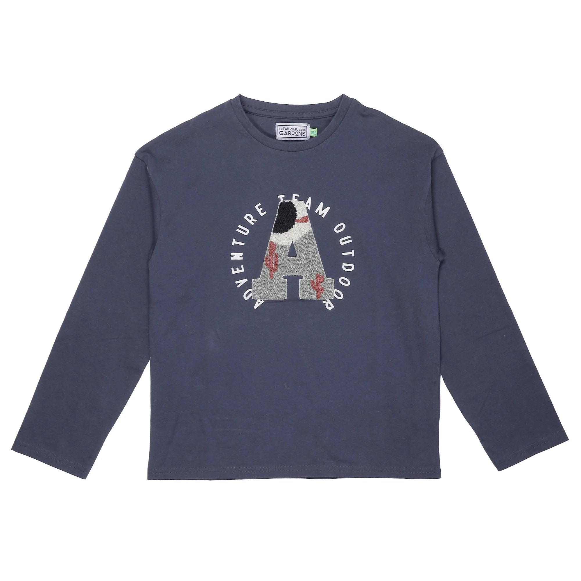 Tee-shirt manches longues avec animation 3/10 ans - Bleu foncé