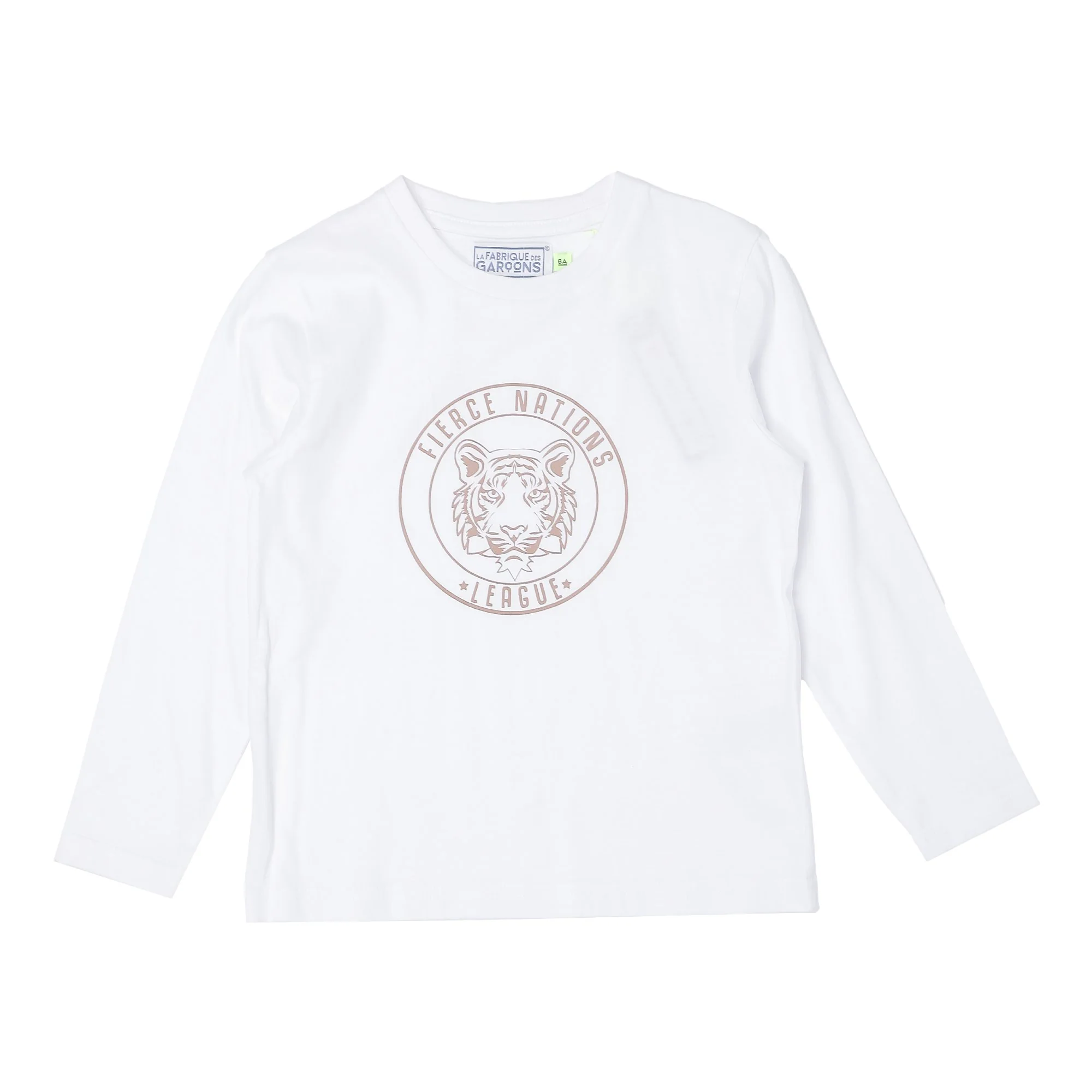 Tee-shirt manches longues avec animation 3/12 ans - Blanc