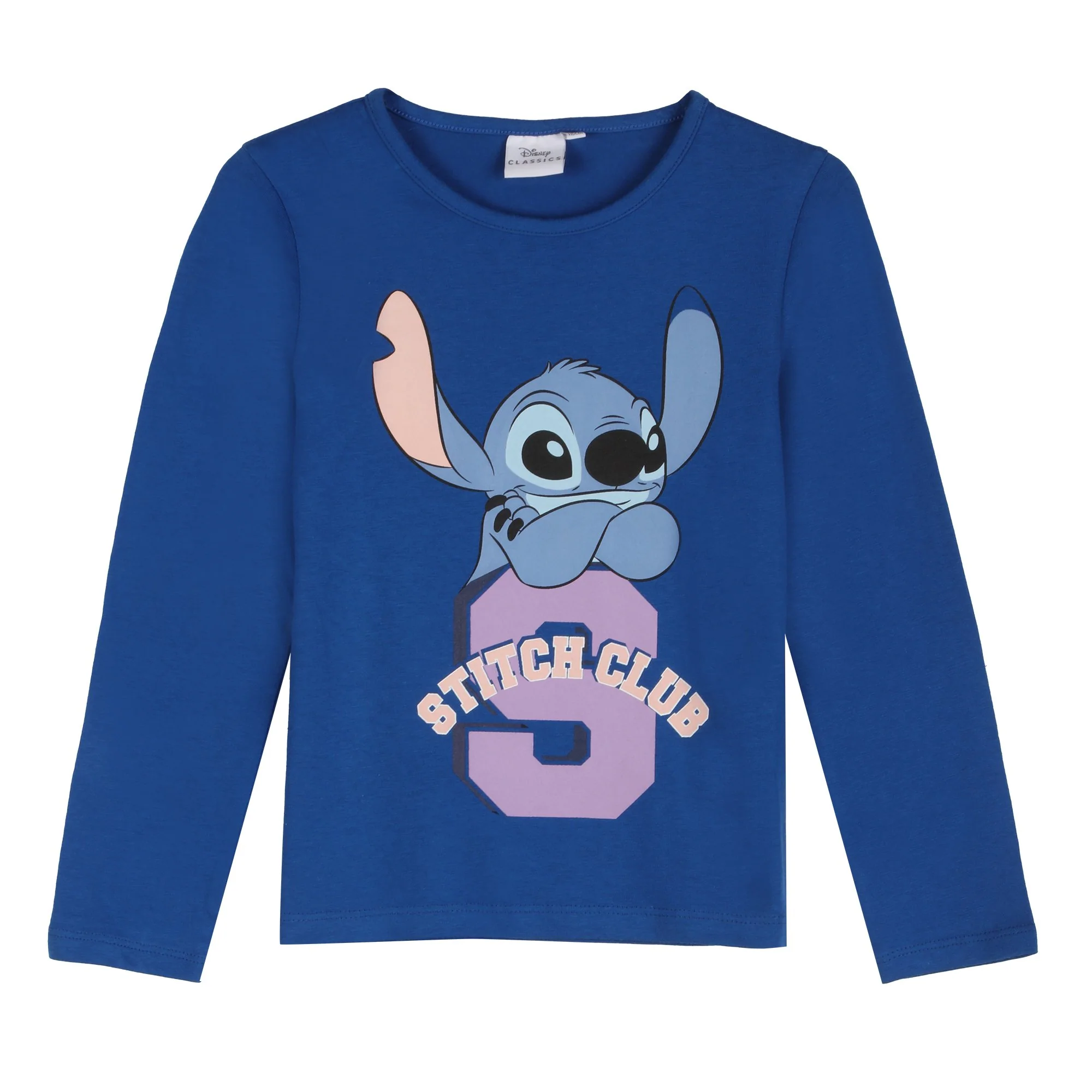 Tee-shirt manches longues bleu Stitch 3/8 ans - Bleu
