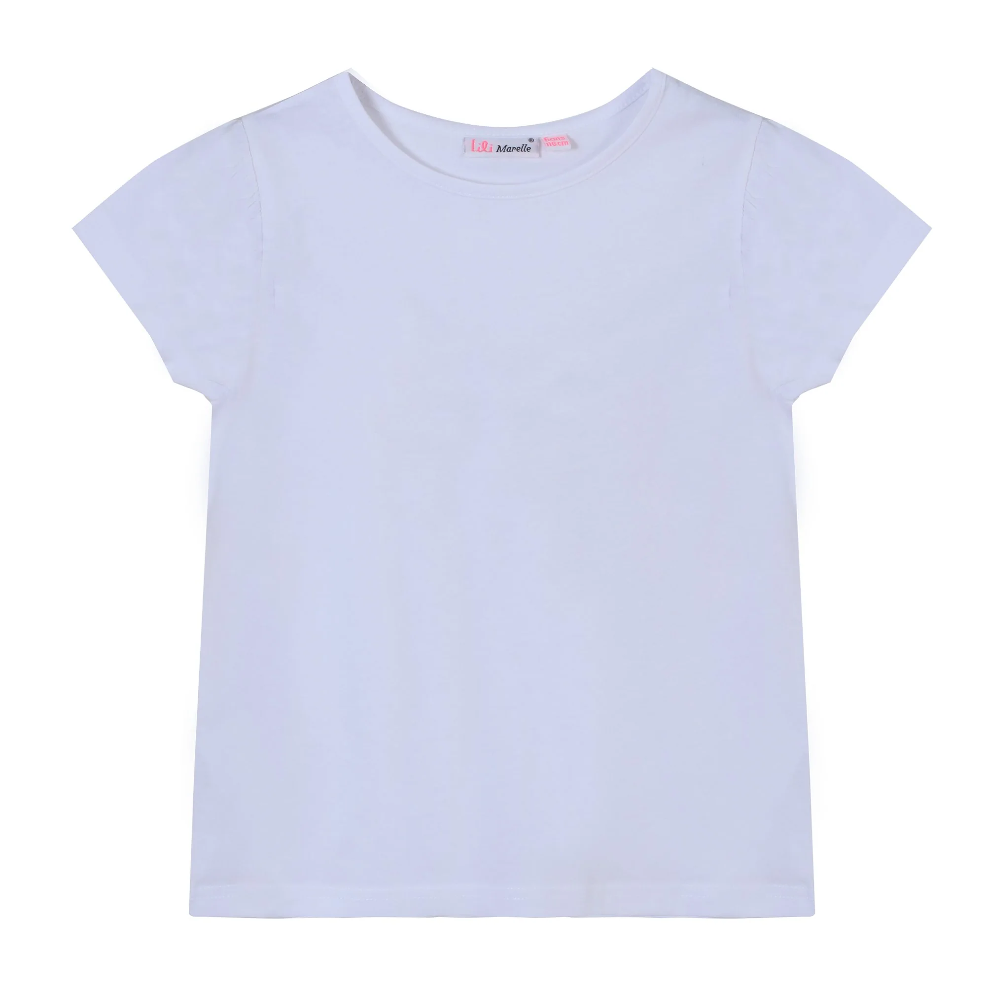 Tee-shirt uni manches courtes 3/12 ans - Blanc - Image 3