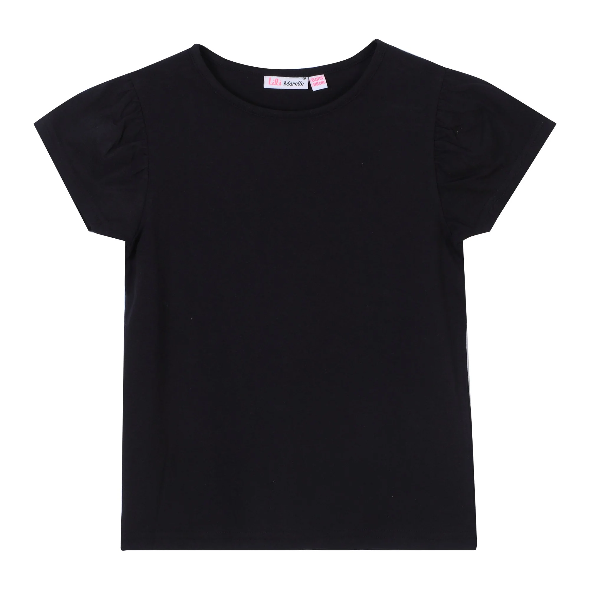 Tee-shirt uni manches courtes 3/12 ans - Bleu foncé