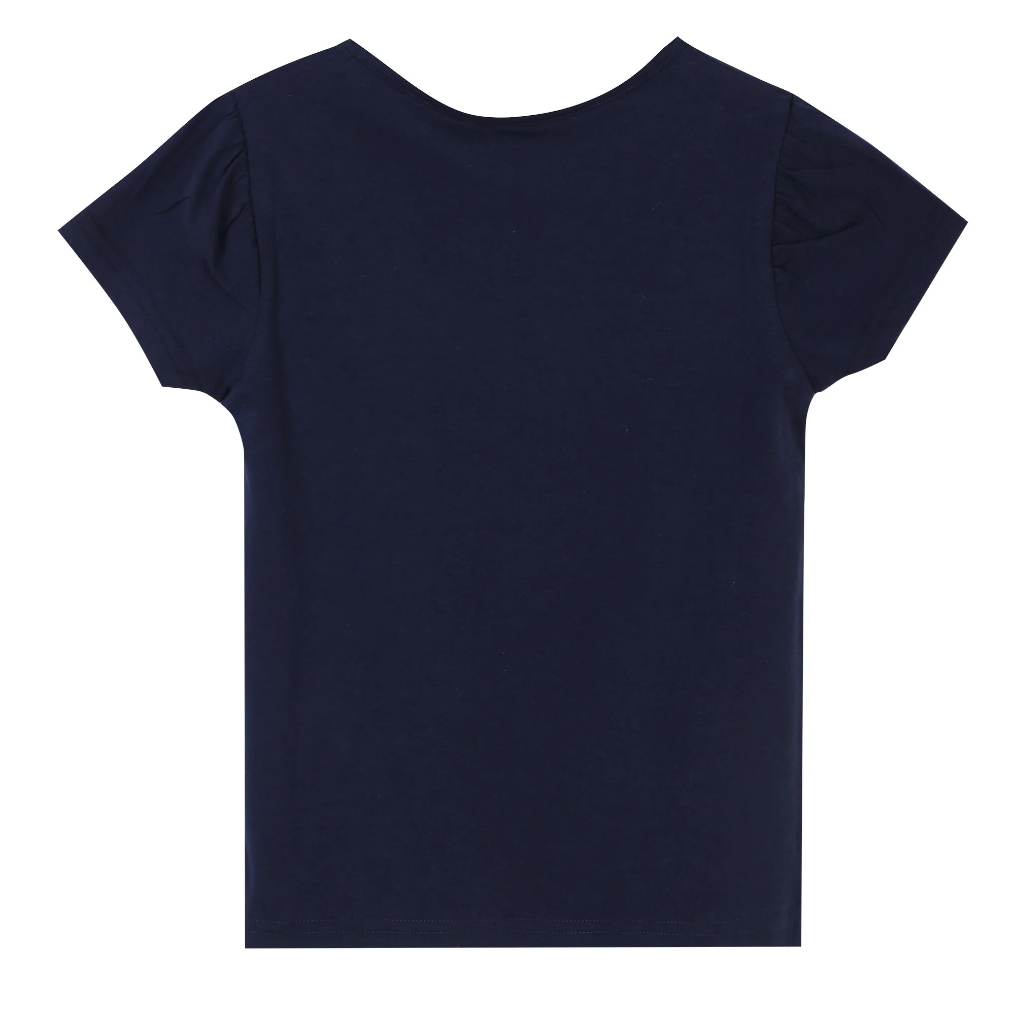 Tee-shirt uni manches courtes 3/12 ans - Bleu foncé - Image 4
