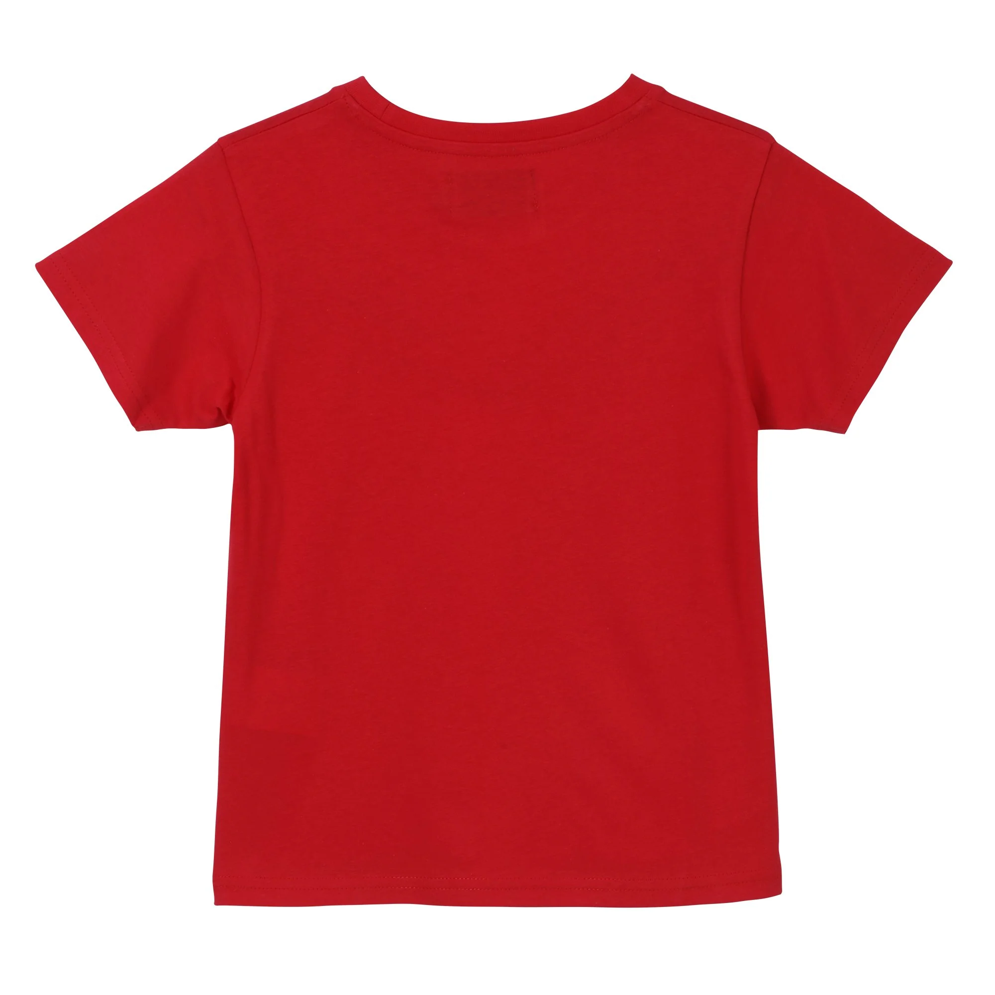 Tee-shirt uni manches courtes 3/12 ans - Rouge - Image 4