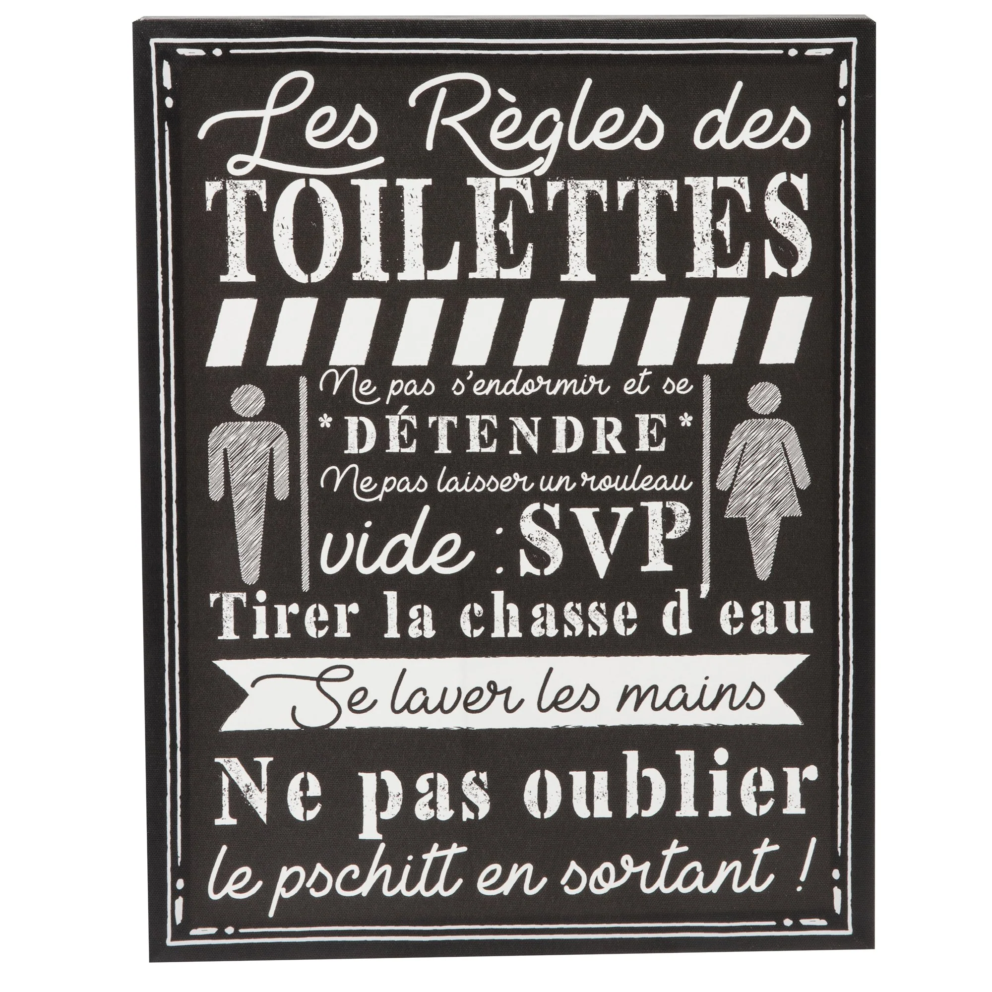 Toile imprimée règles de la maison - Image 3