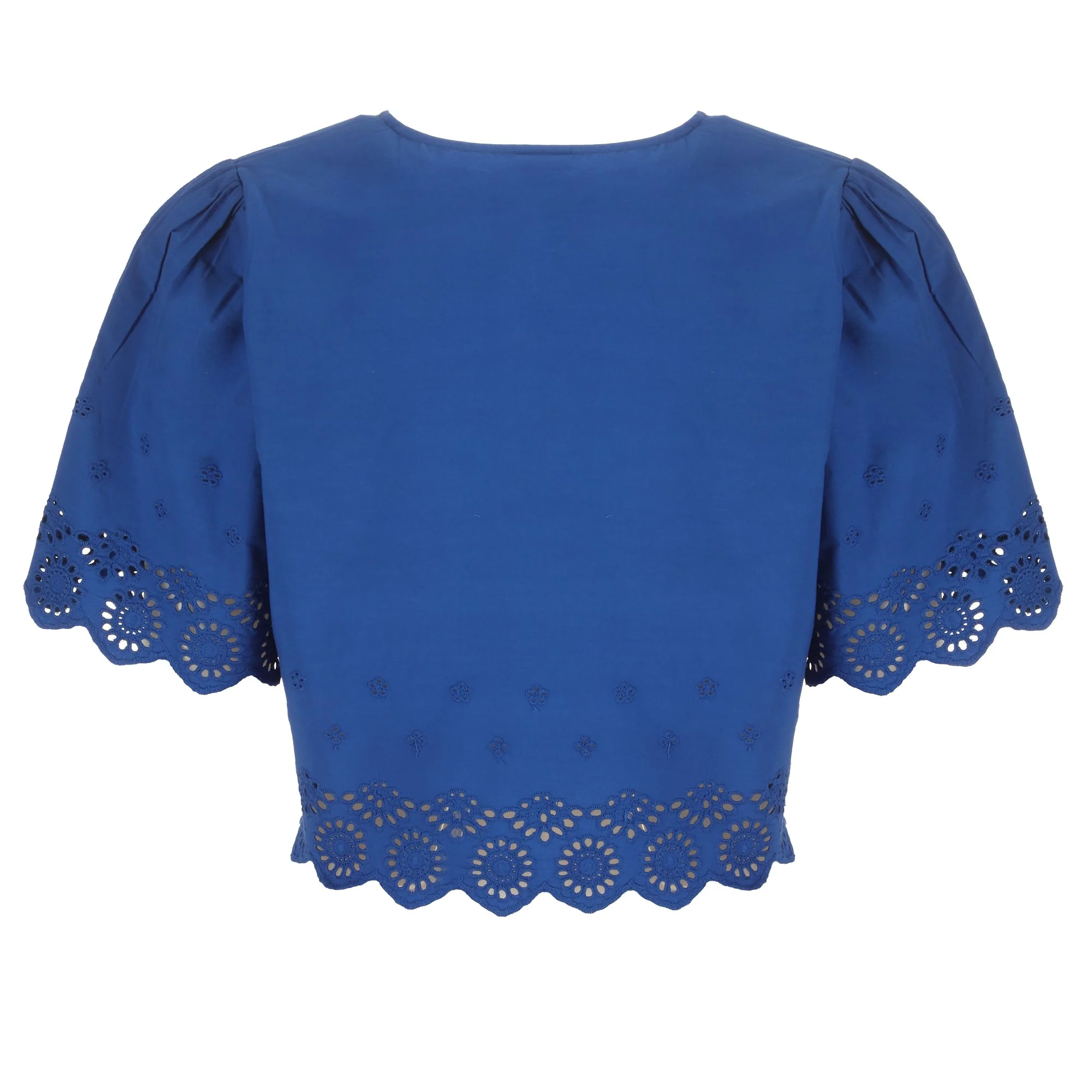 Top broderie nœuds  - Bleu - Image 2