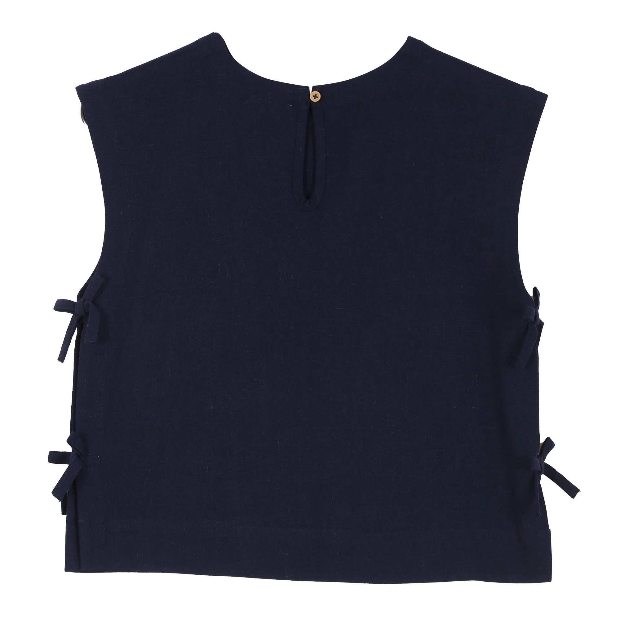 Top sans manches noué 3/12 ans - Bleu foncé - Image 2