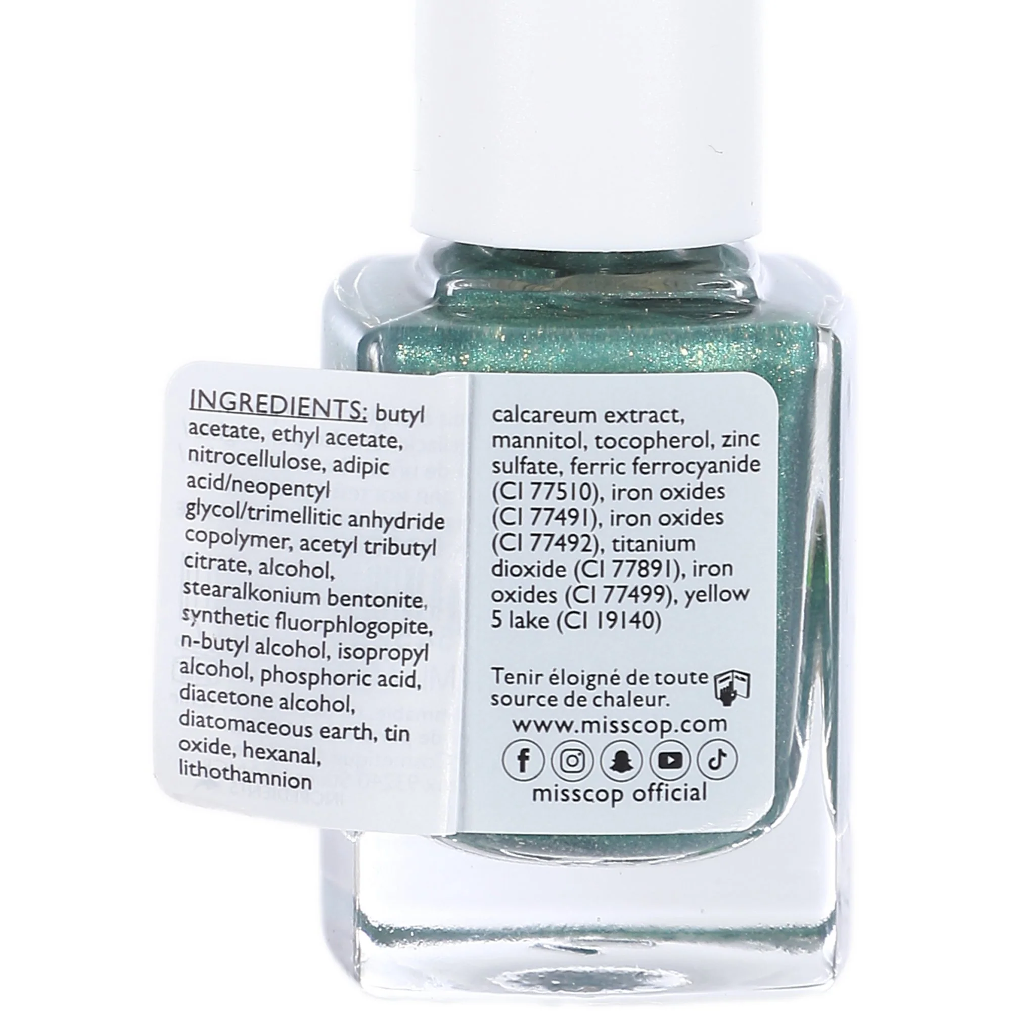 Vernis à ongle vert impérial pailleté - Image 3