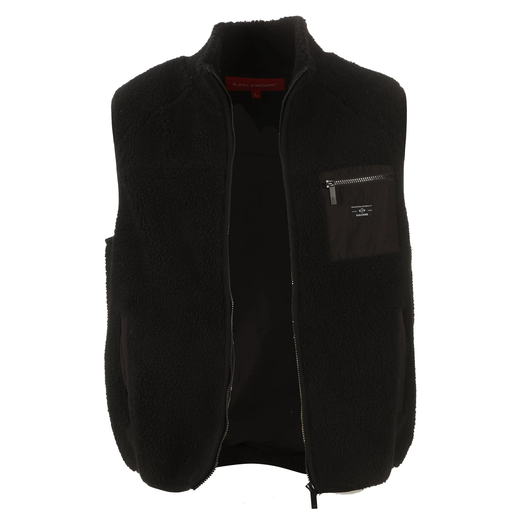 Veste sans manches sherpa - Noir