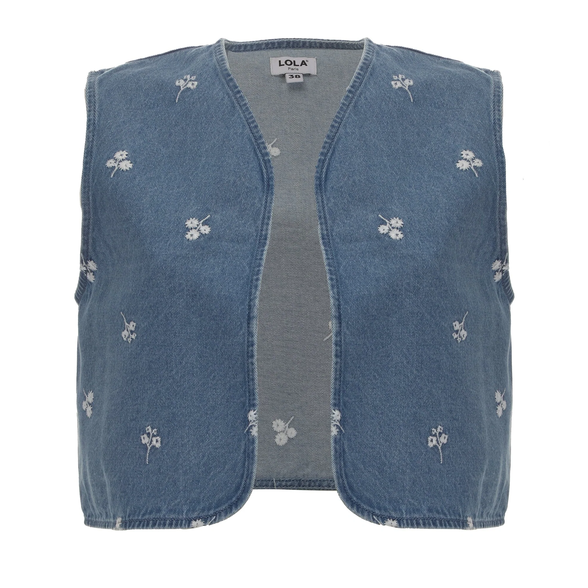 VESTE SS MANCHE EN JEAN DU 36 AU 42 - Bleu